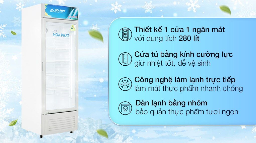 Tủ mát Hòa Phát 280 Lít HSC 700F1R1