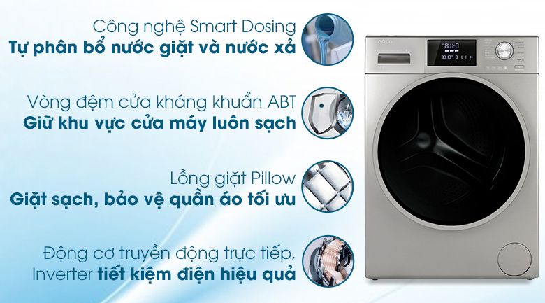 Máy giặt Aqua Inverter 9.5 kg AQD-DD950E S