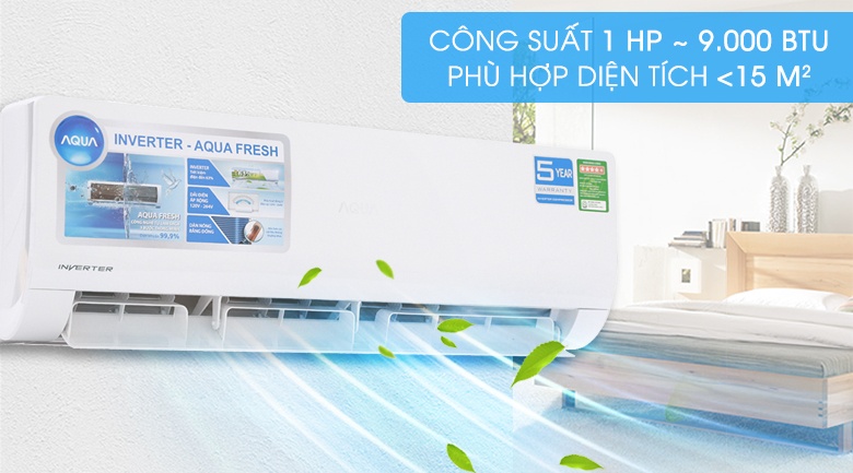 Máy lạnh Aqua Inverter 1 HP AQA-KCRV9WJB