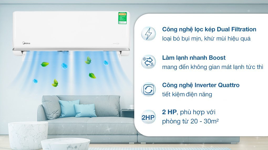 Điều hòa Midea 2c Inverter 18HRFN8