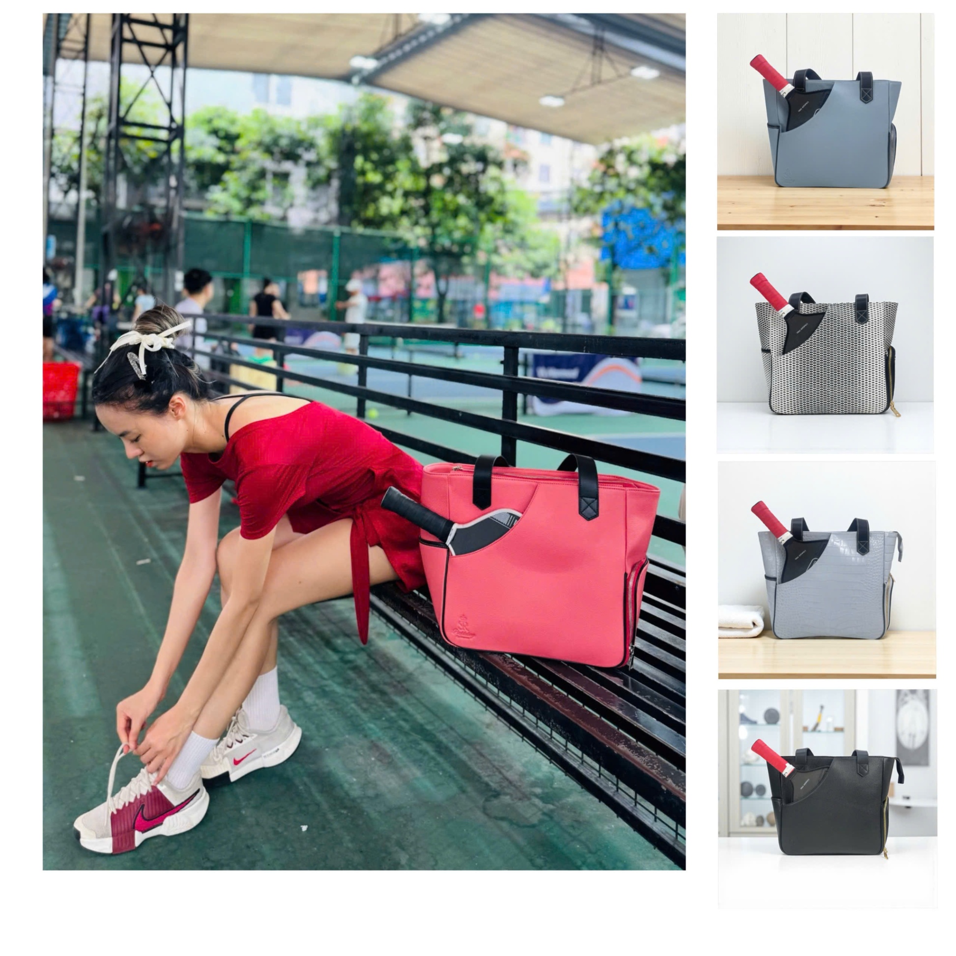 Túi Pickleball da thật PK10
