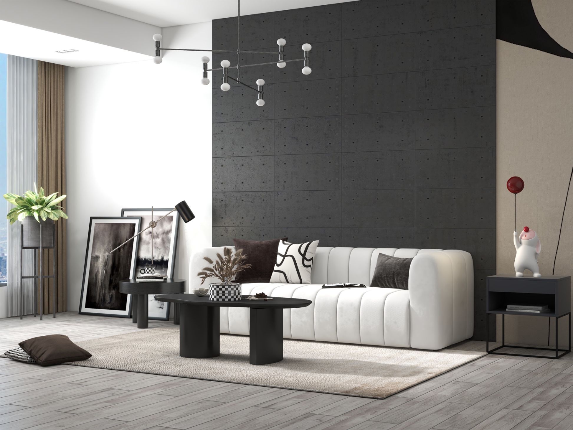 Mẫu ghế Sofa và Bàn trà phòng khách cho căn hộ chung cư phong cách hiện đại