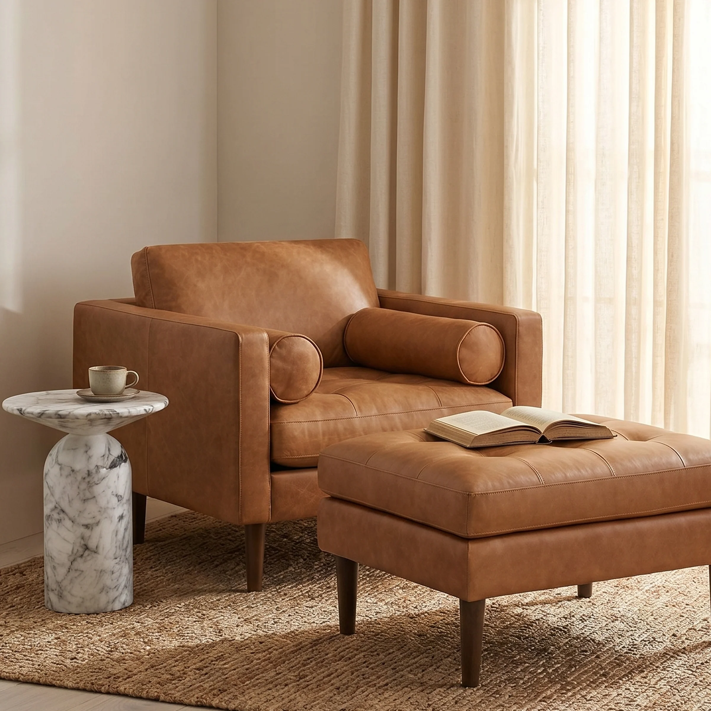 Ghế sofa đơn da
