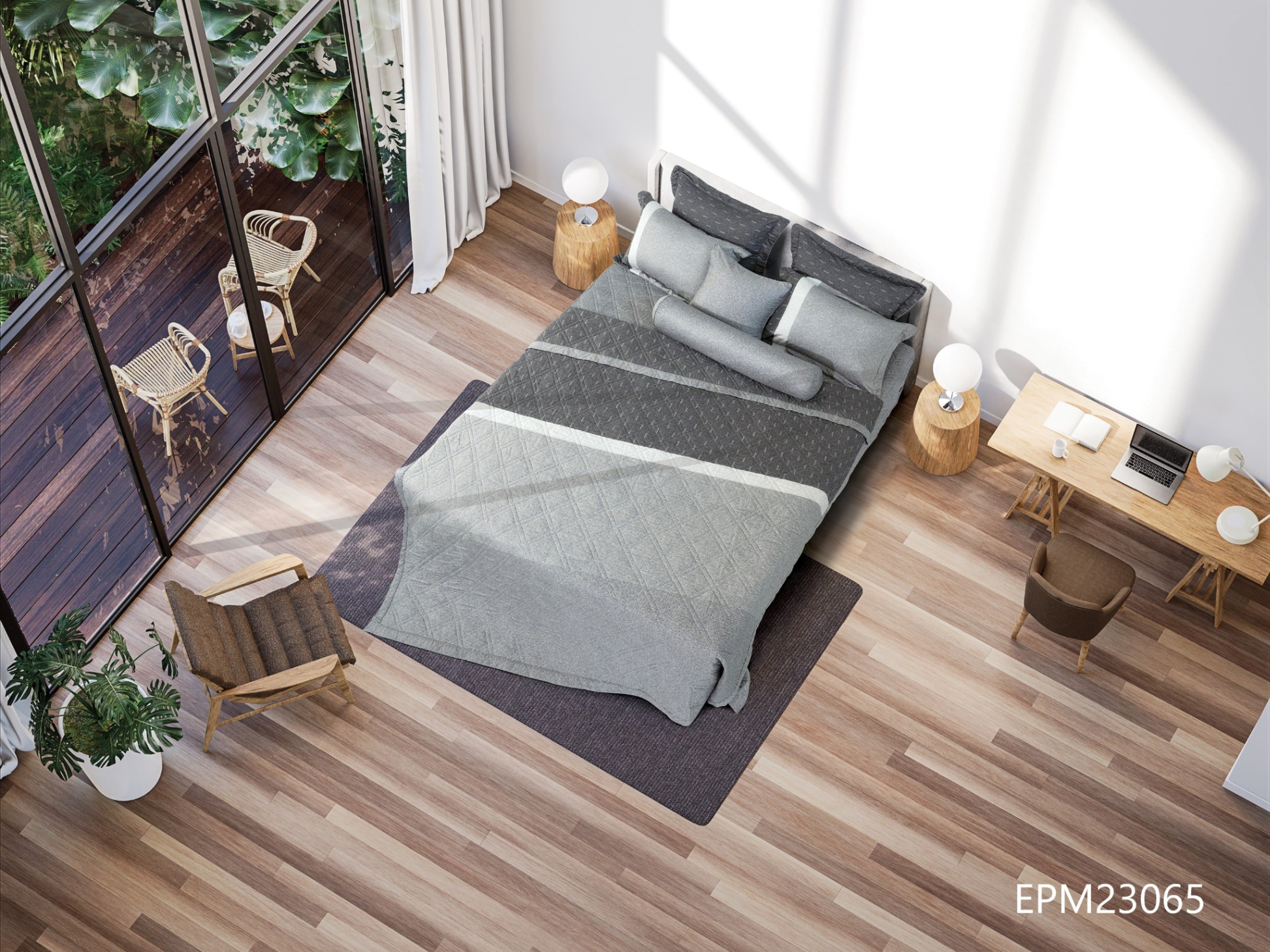 Bộ chăn ga Everon EPM 23065 -Stone Grey