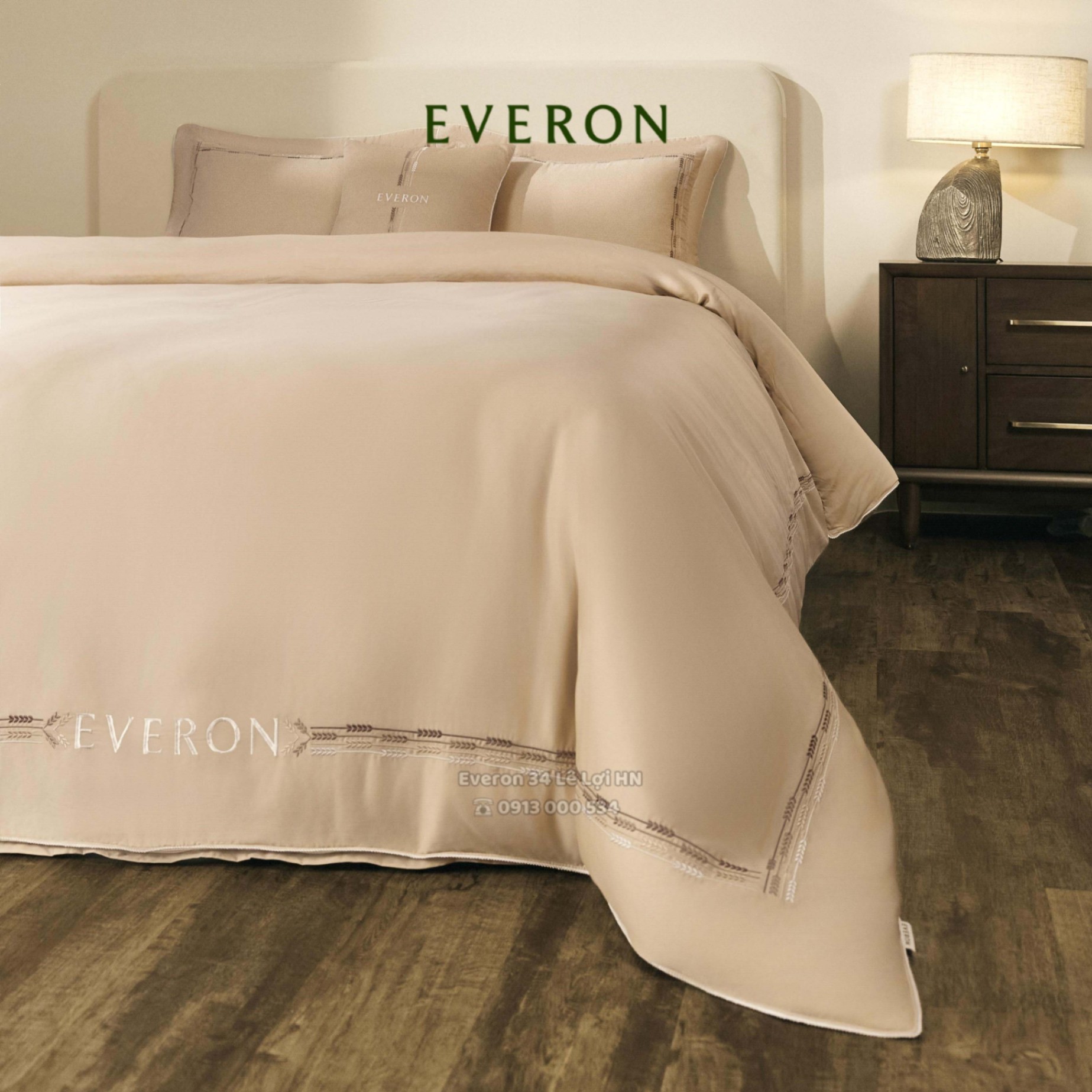 Bộ chăn ga gối EVERON ESTMC 26006 Cánh đồng vàng vải Tencel cao cấp