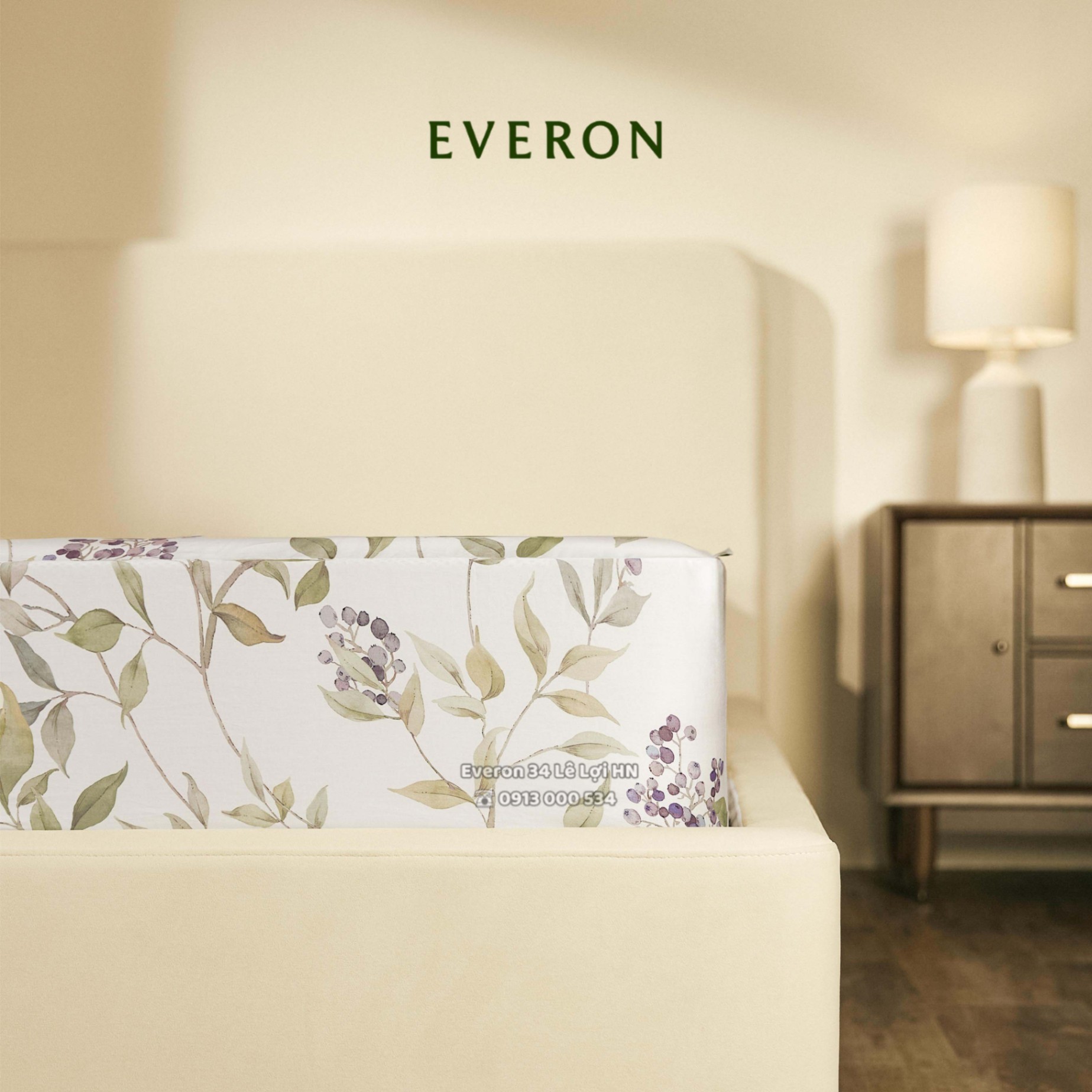 Mẫu chăn ga gối EVERON màu hoa cỏ EPC 26013 Mùa cỏ dại vải Cotton