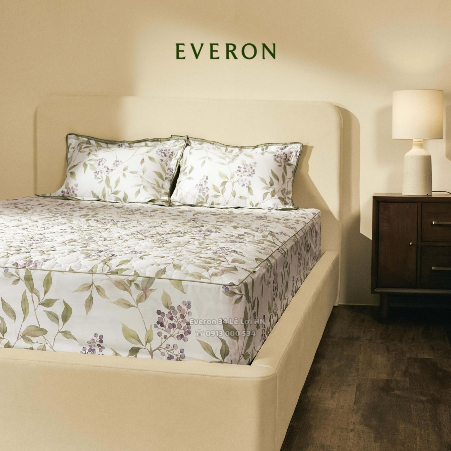 Mẫu chăn ga gối EVERON màu hoa cỏ EPC 26013 Mùa cỏ dại vải Cotton