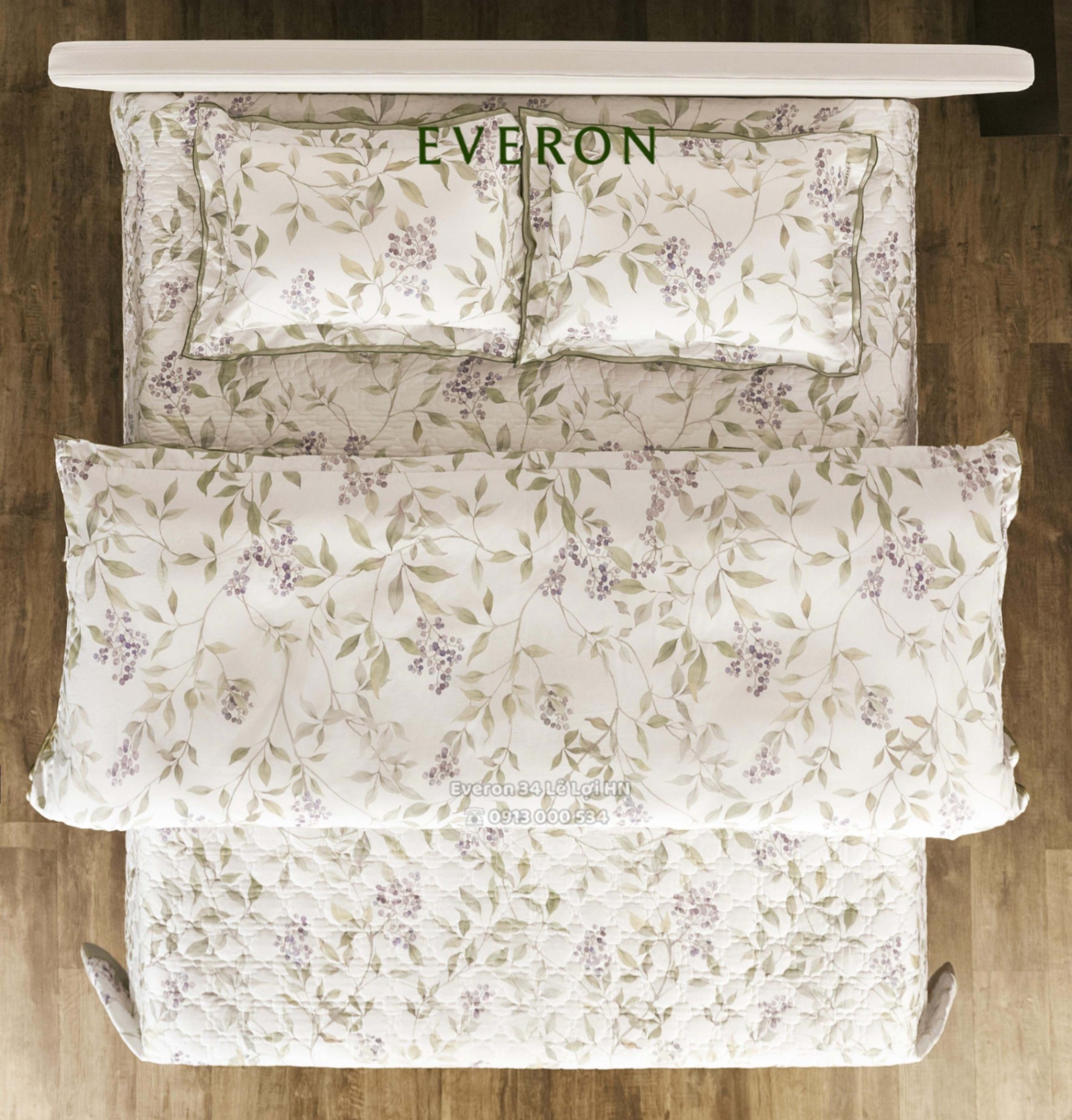 Mẫu chăn ga gối EVERON màu hoa cỏ EPC 26013 Mùa cỏ dại vải Cotton