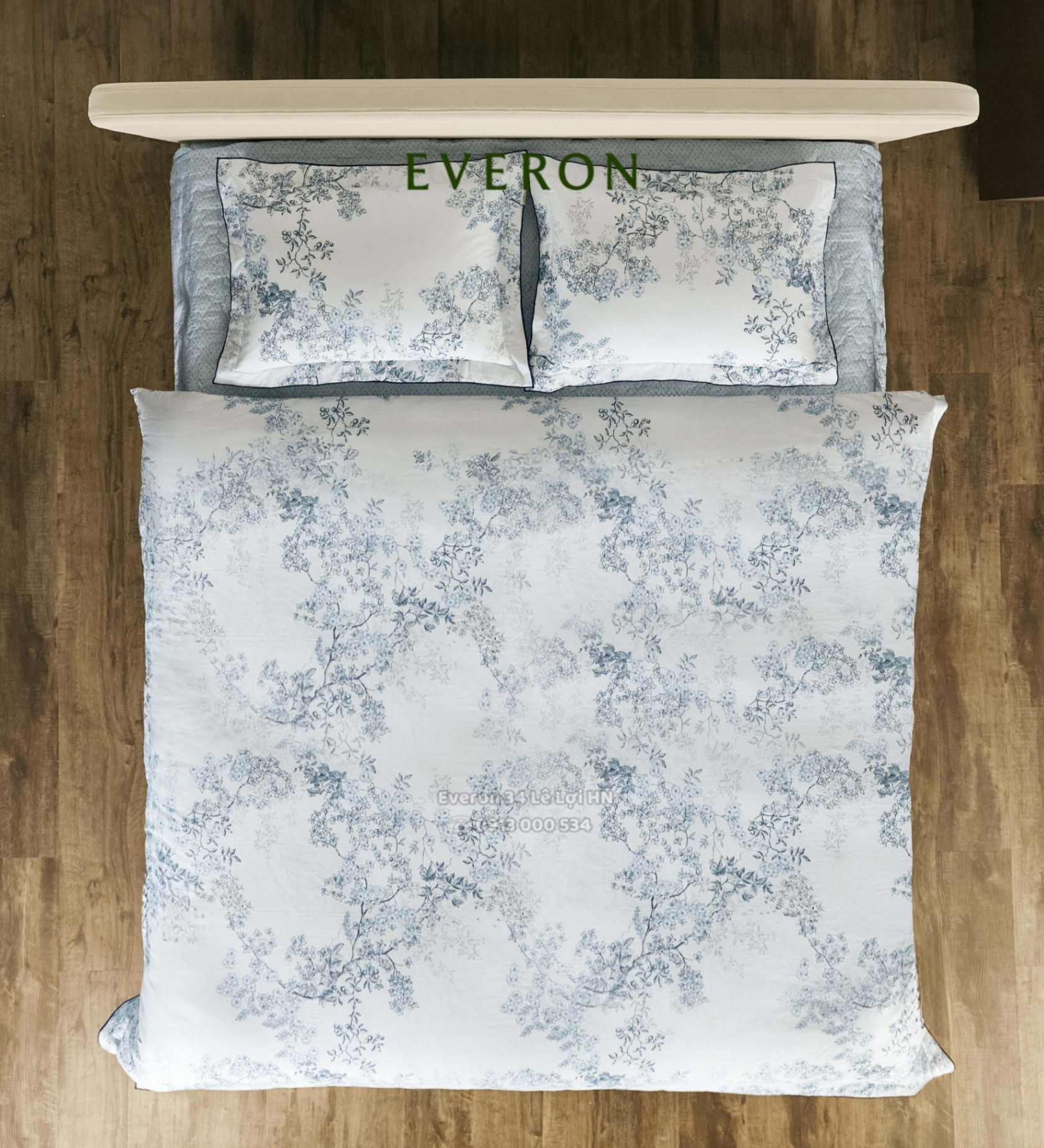 Bộ chăn ga gối EVERON EPC 26012 Vườn cổ điển, vải Cotton