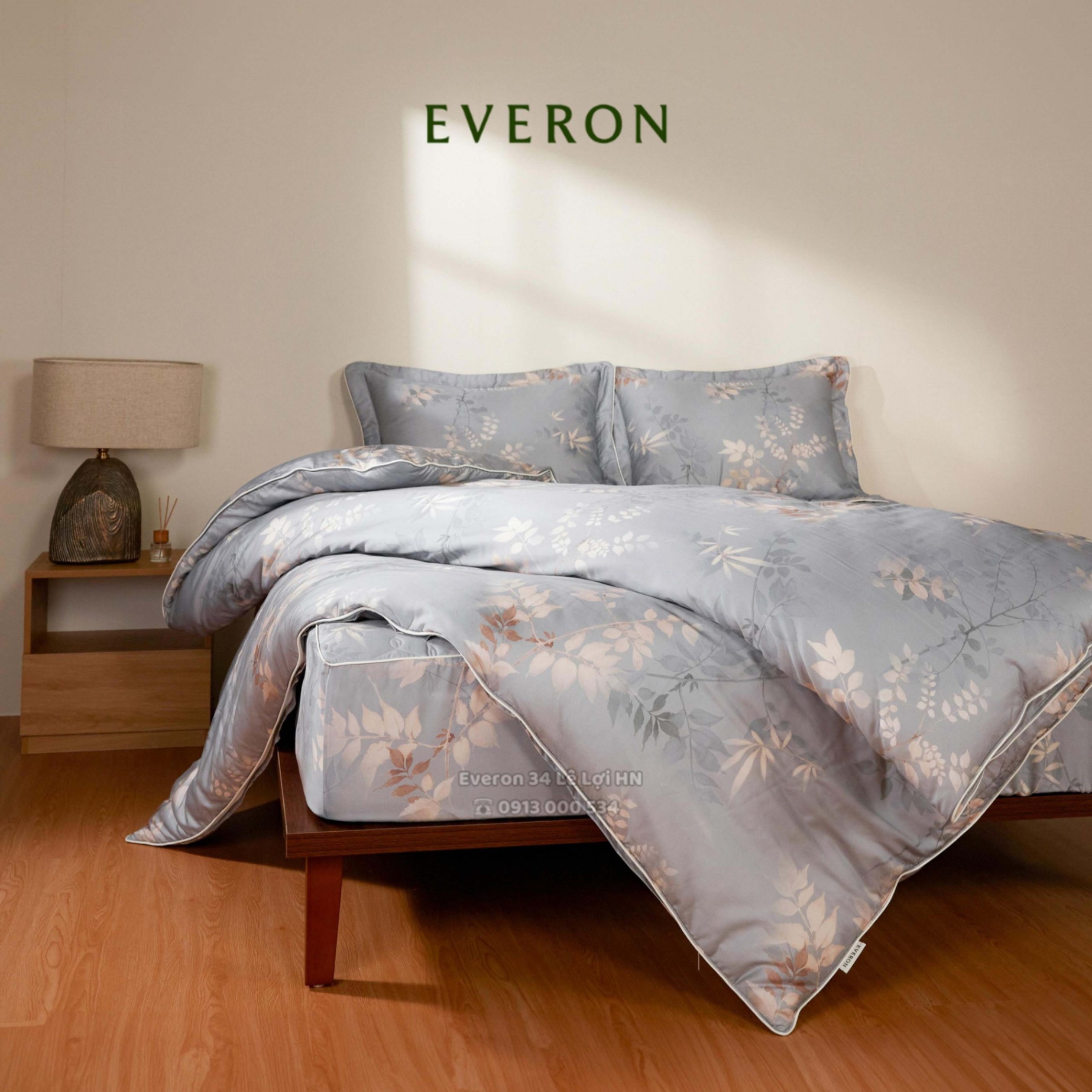 Bộ chăn ga gối EVERON EPTC 26017 Chạng Vạng, vải Tencel Blend