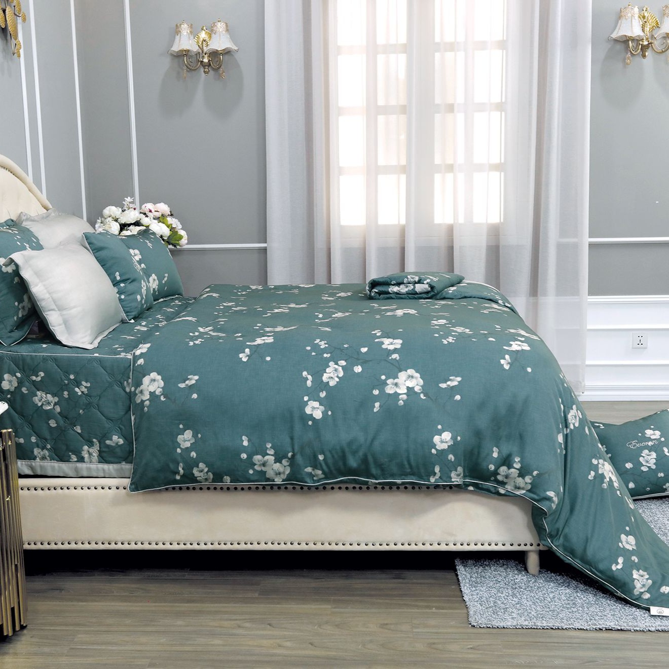 Bộ chăn ga Everon EPT 20044 (Vải tencel) họa tiết in