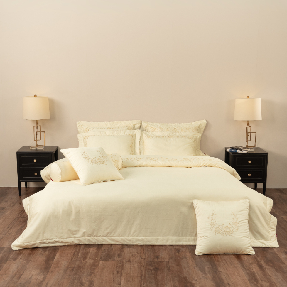 Mẫu chăn ga Artemis cao cấp màu xanh pastel ASCJ 27102