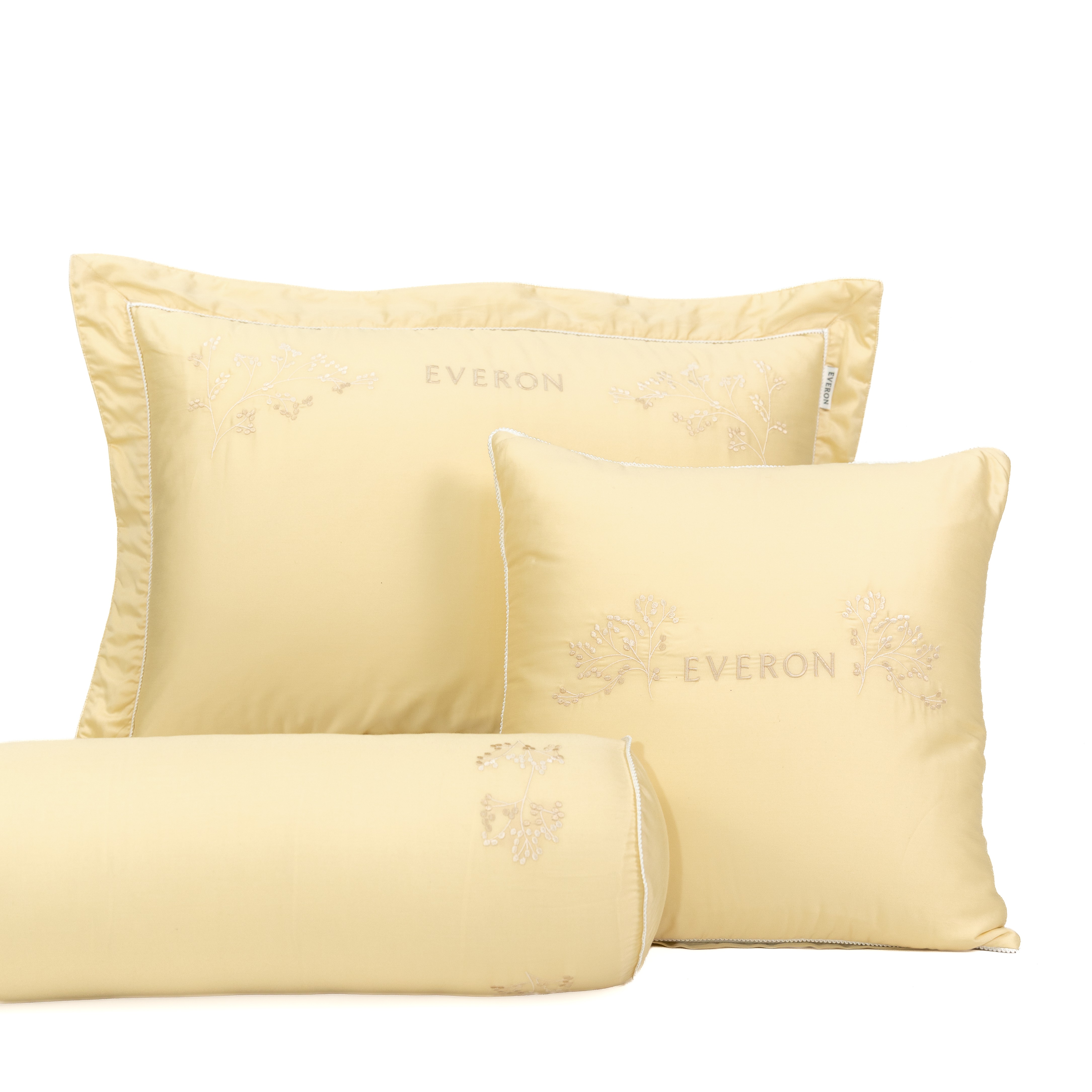 Mẫu chăn ga Everon màu vàng thêu ESTC 27005