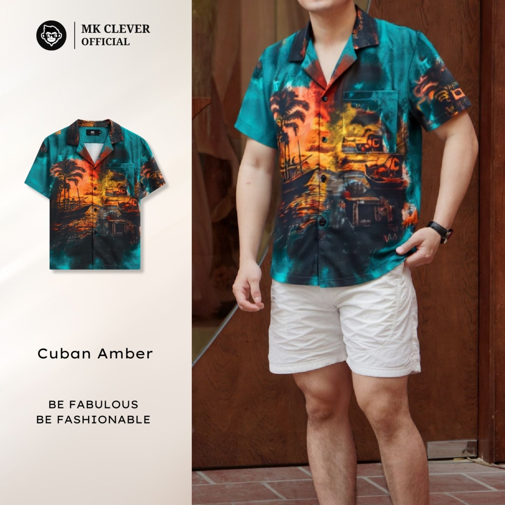 MK - Sơ mi cuban Amber