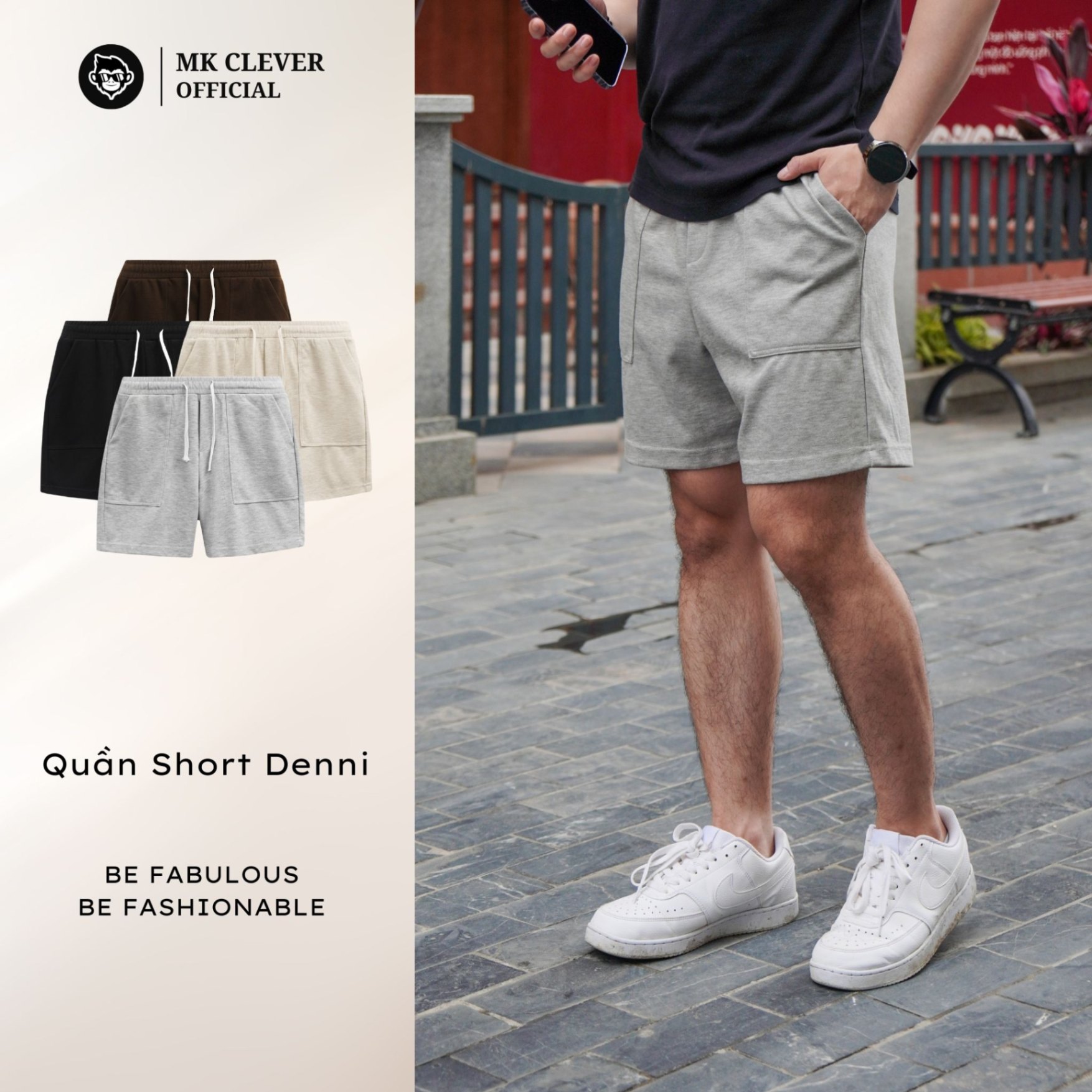 MK - Quần Short Nỉ Denni