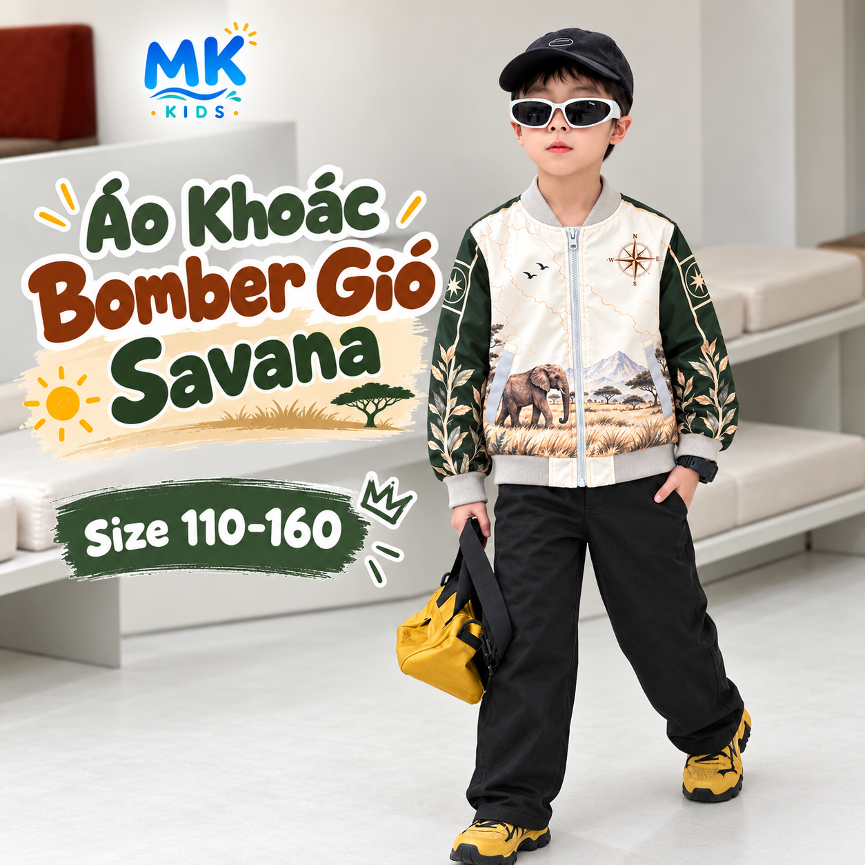 Áo Khoác Bomber Gió Savana MK KIDS