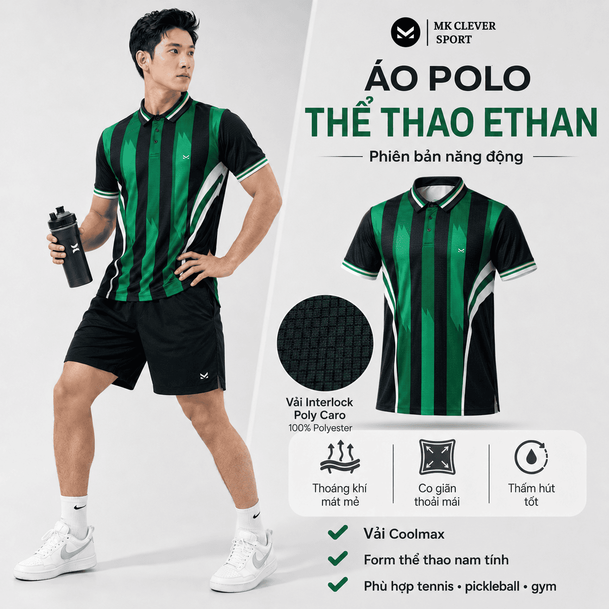 Áo polo thể thao Ethan - MK Sport