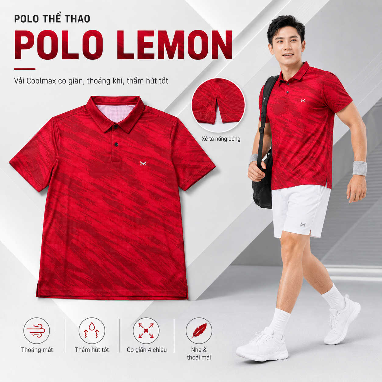 Áo polo thể thao Lemon - MK Sport