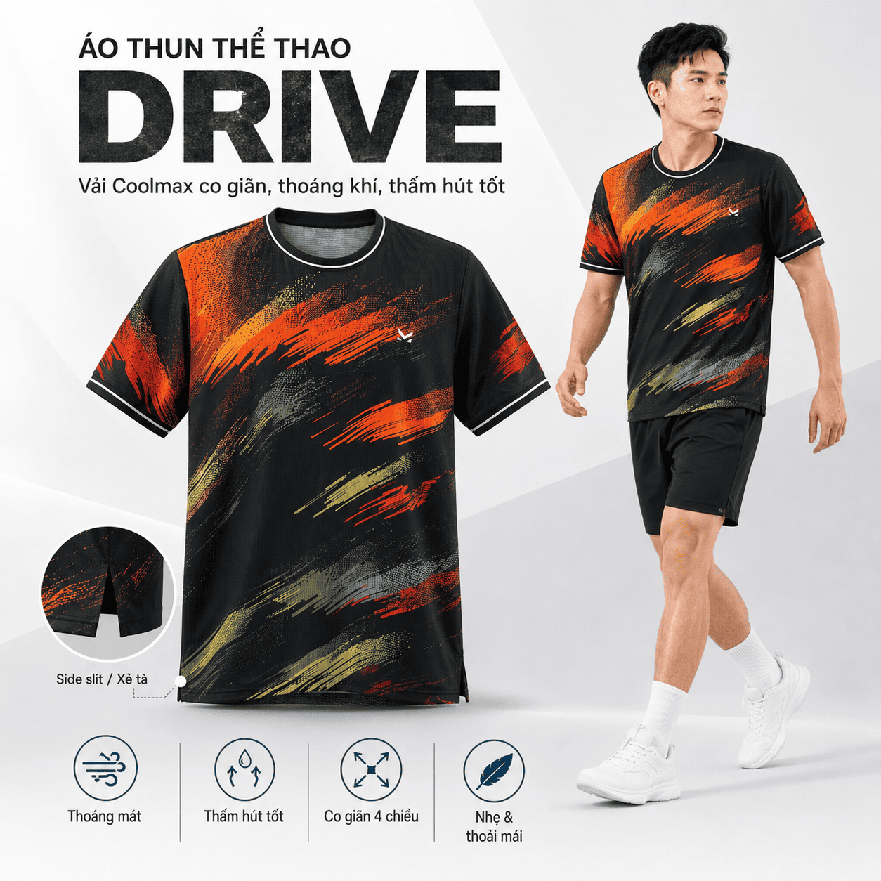 Áo thun thể thao Drive - MK Sport