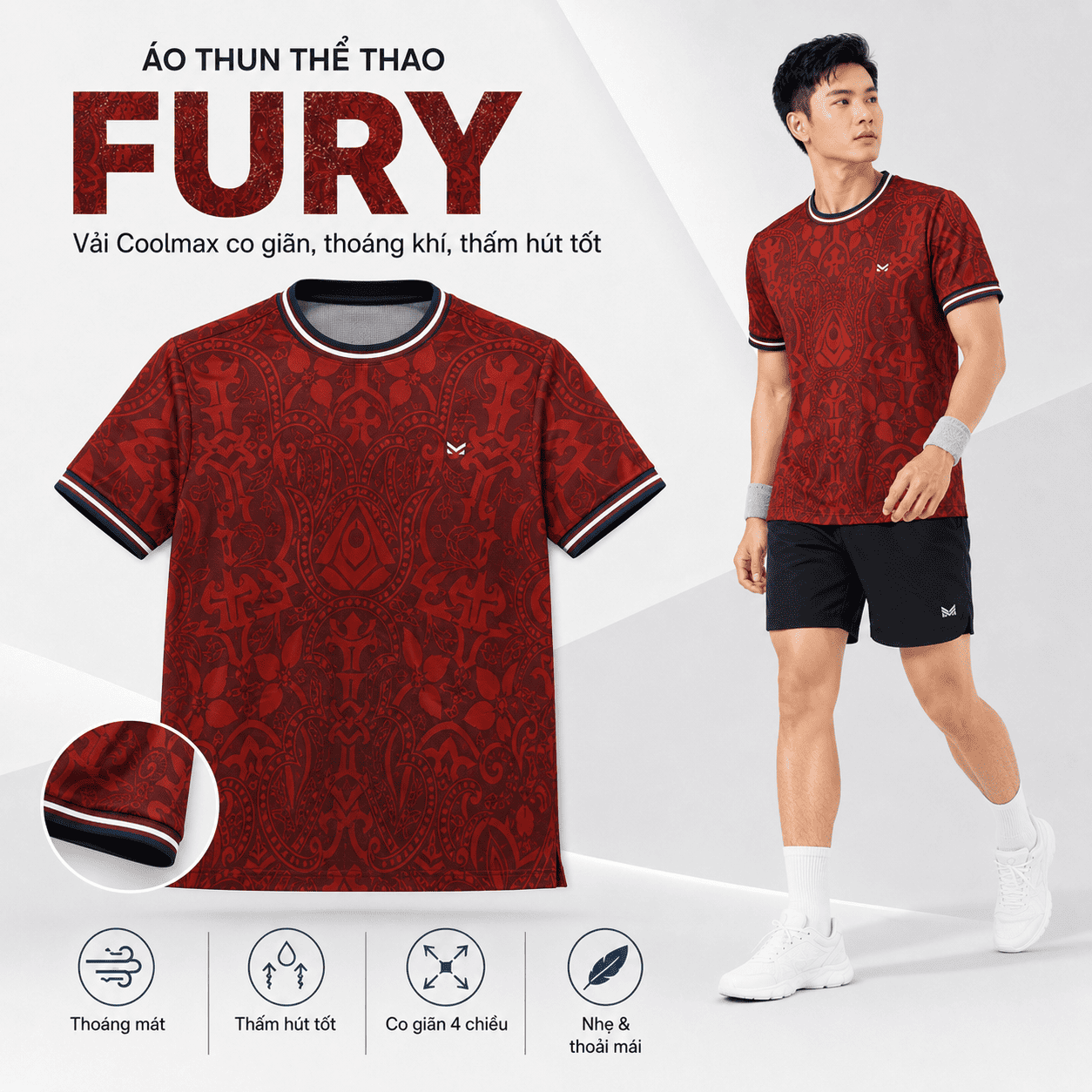 Áo thun thể thao Fury - MK Sport