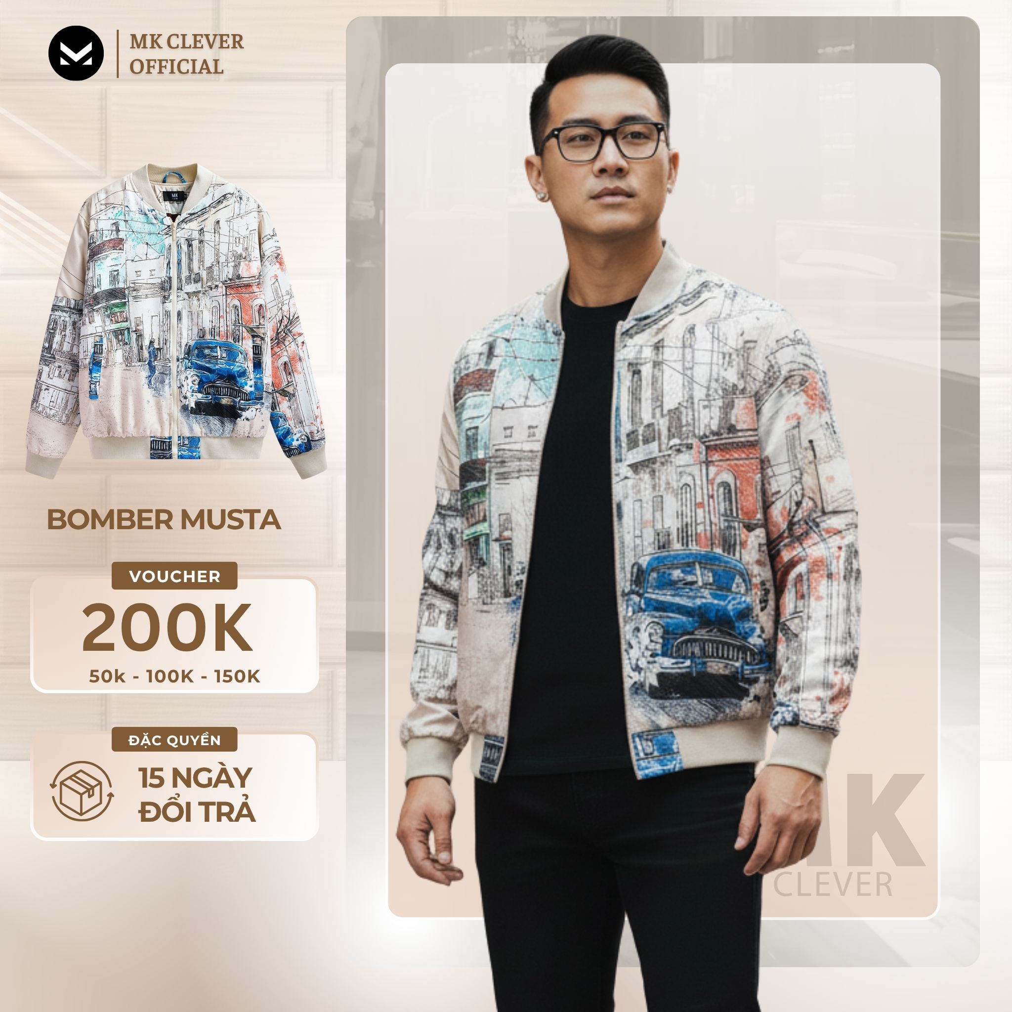 MK - Áo Bomber Gió Musta TUG