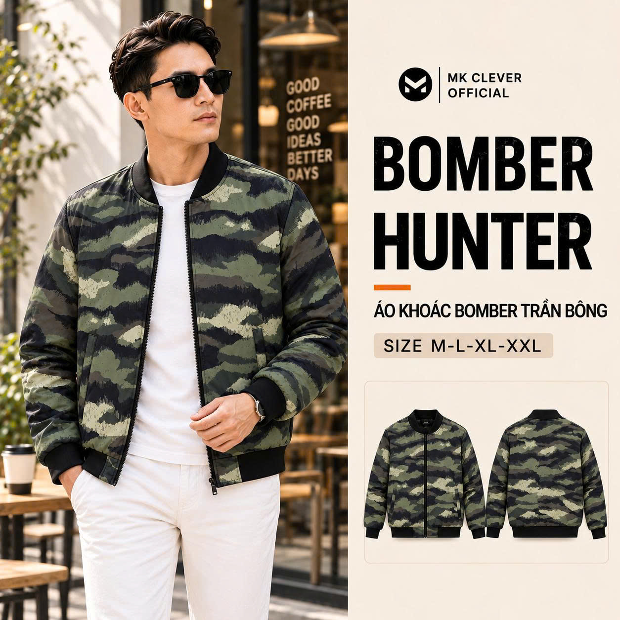 MK - Áo khoác bomber Hunter