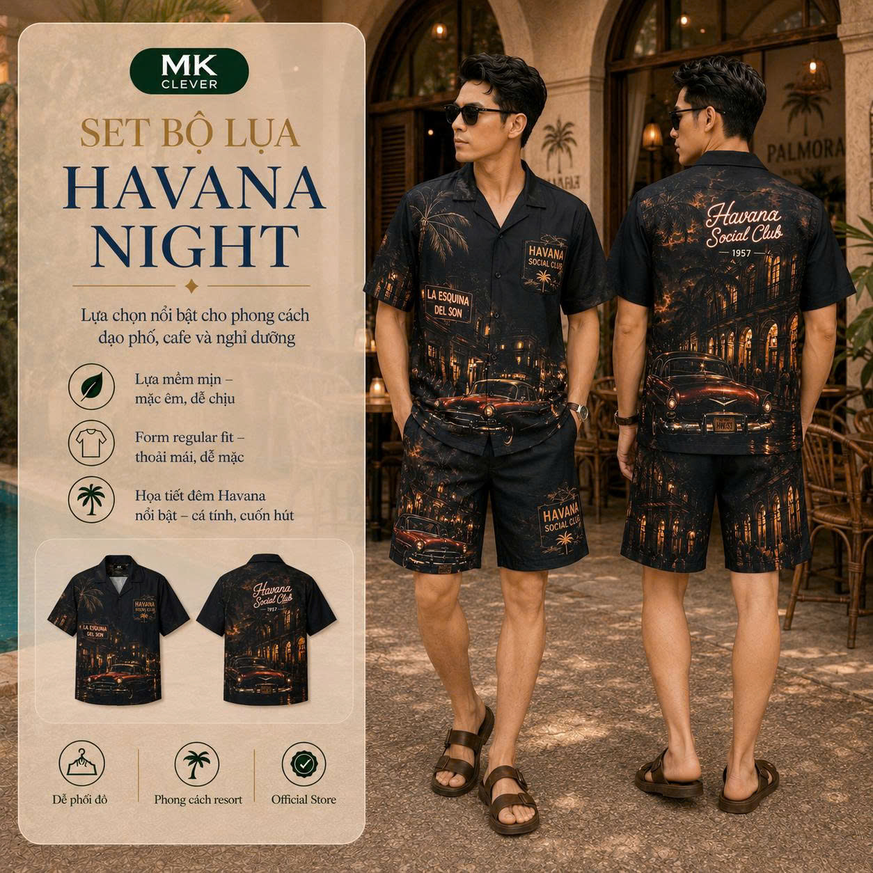 MK - Set Bộ Lụa Havana Night