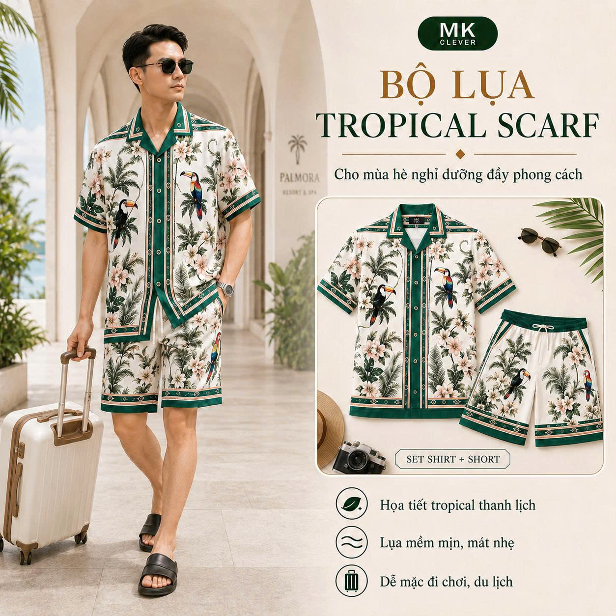 MK - Set Bộ Lụa Tropical Scarf
