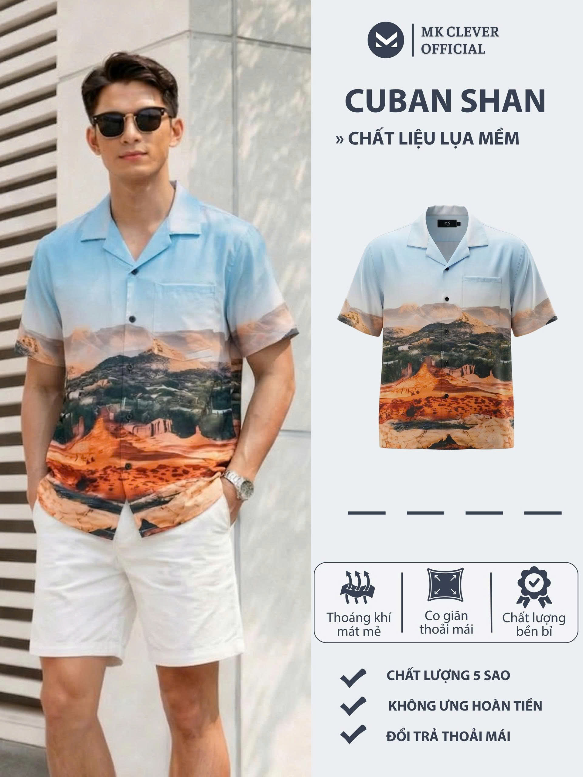 MK - Sơ mi cuban Shan