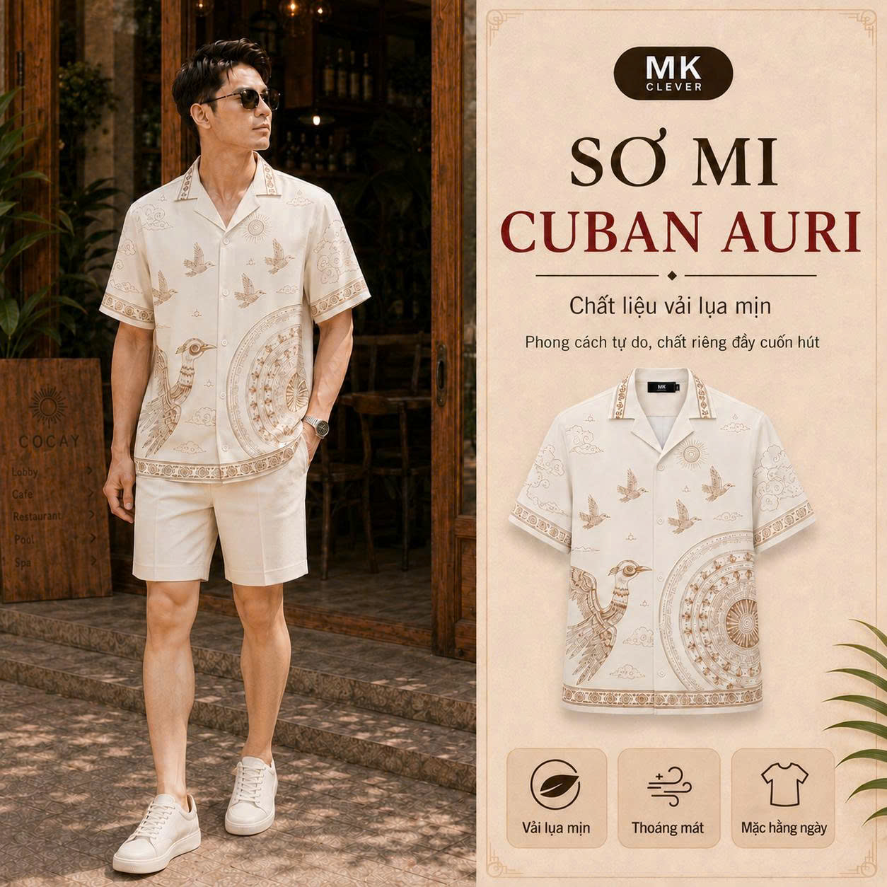 MK - Sơ mi cuban lụa Auri
