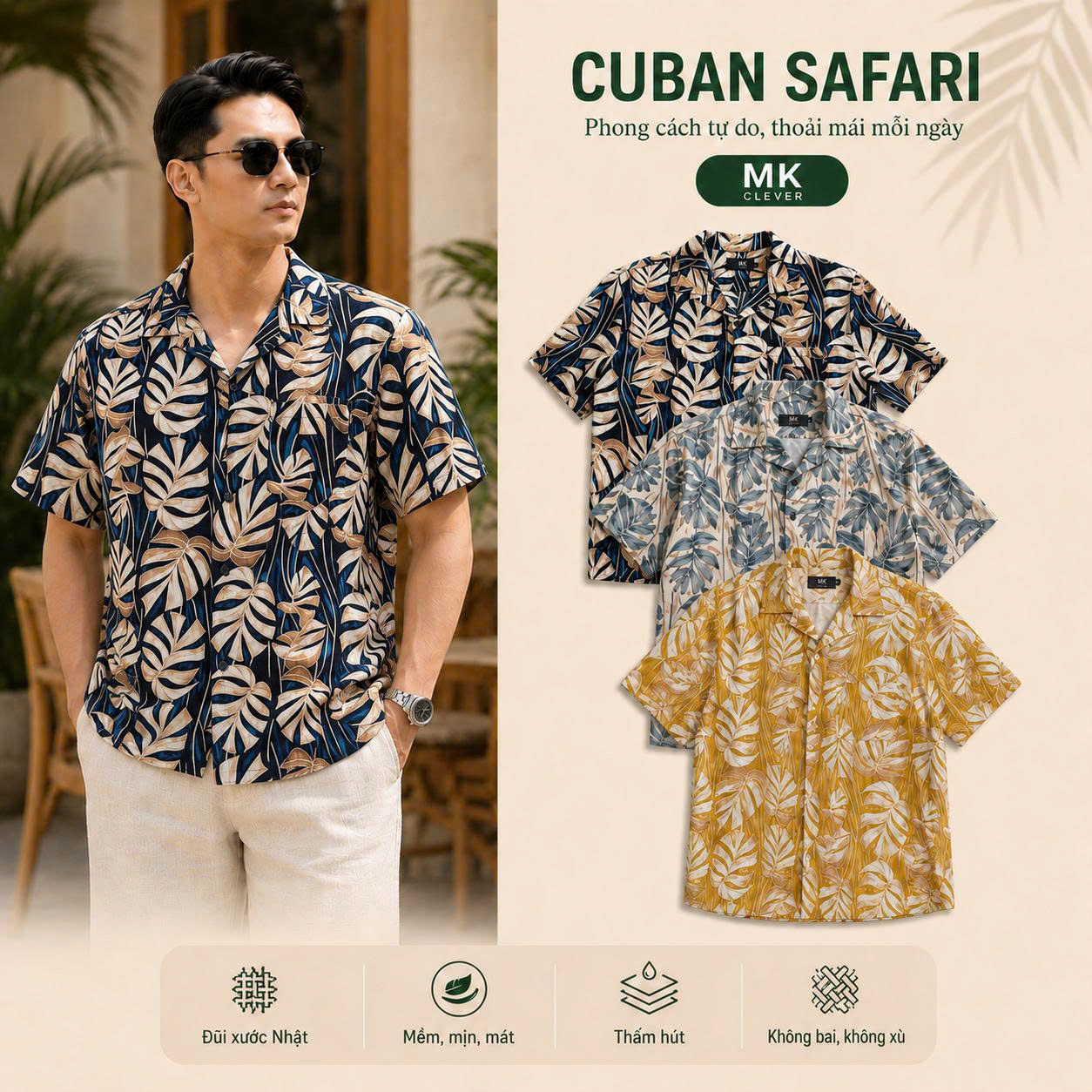 MK - Sơ mi đũi xước Safari