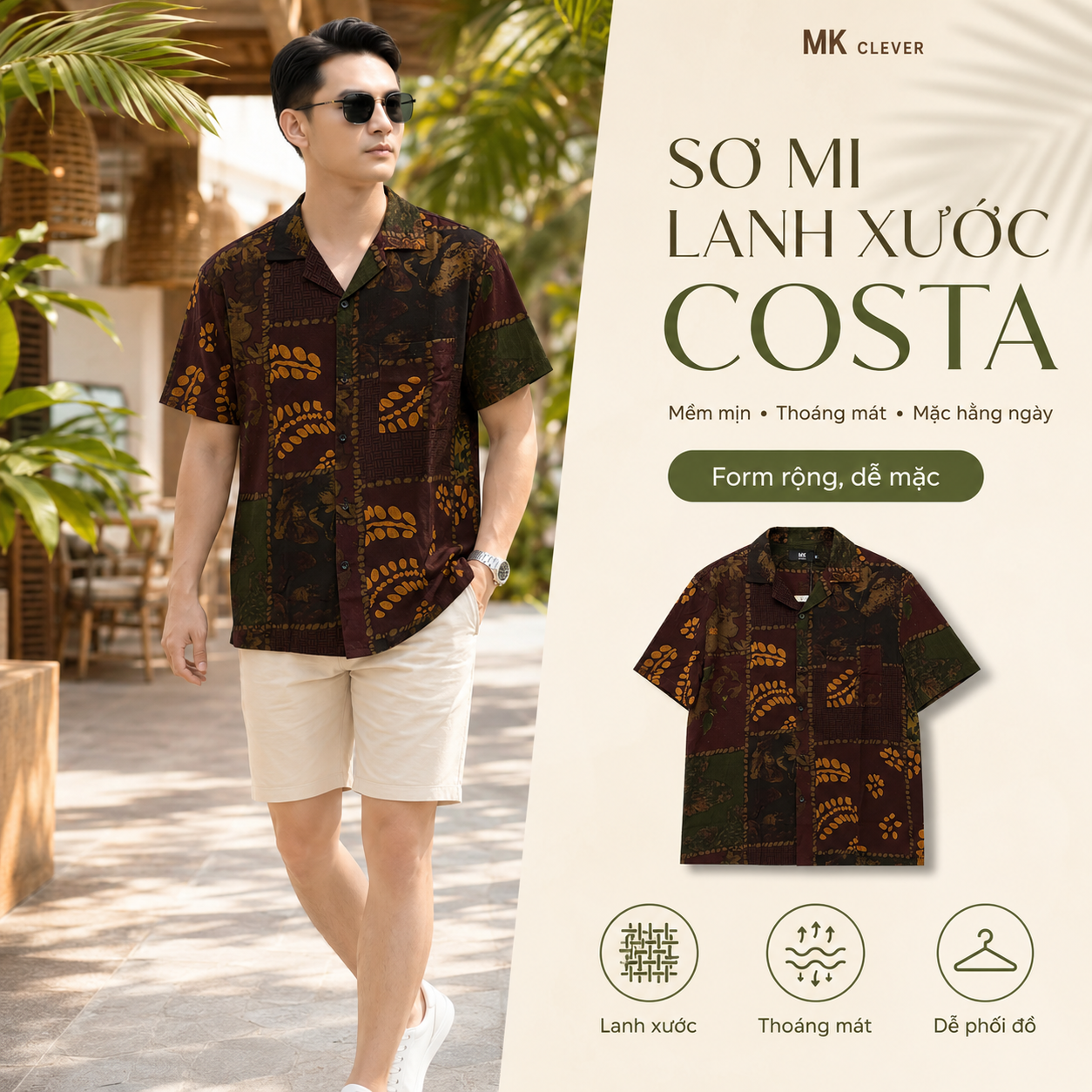 MK - Sơ mi lanh xước Costa