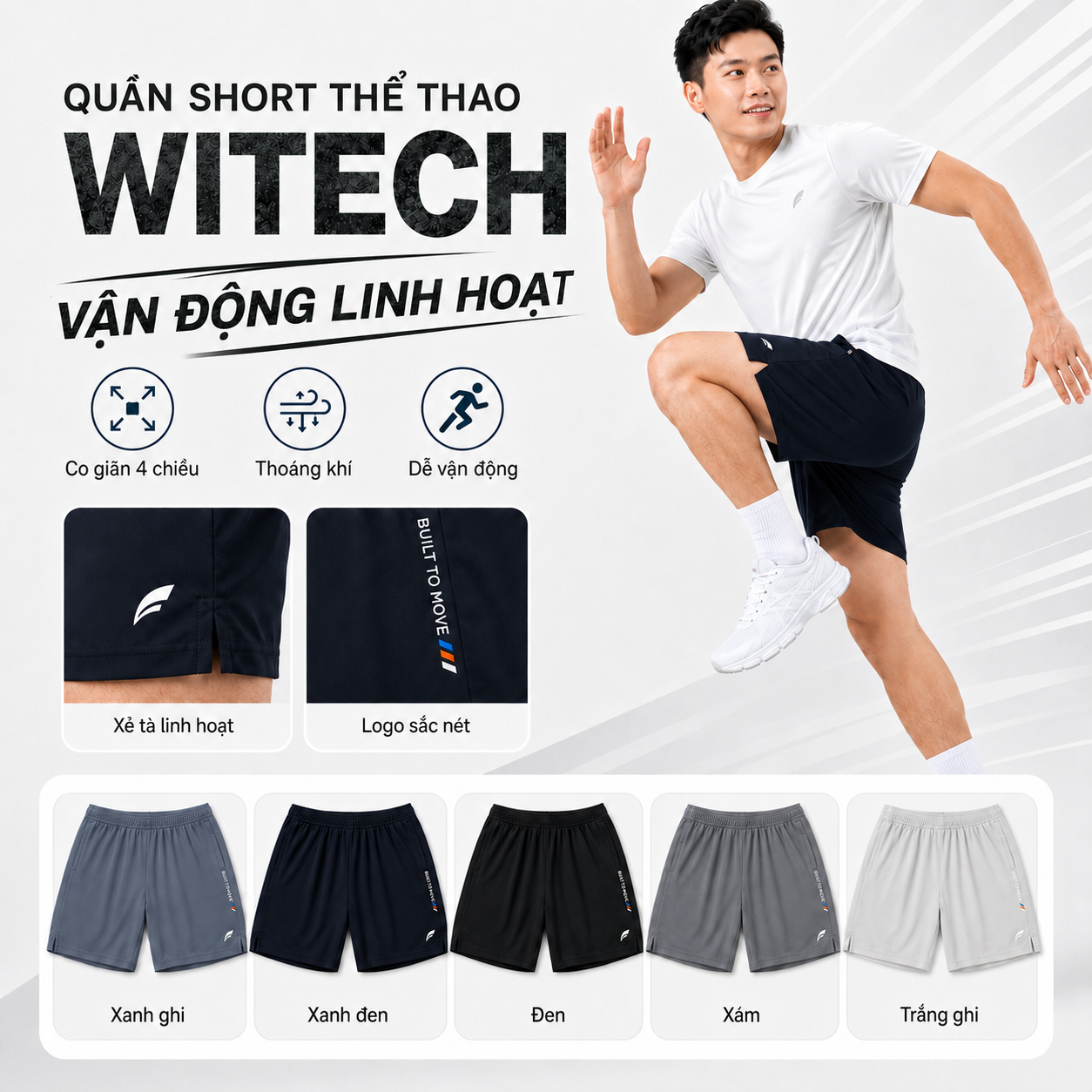 Quần short thể thao Witech - MK Sport