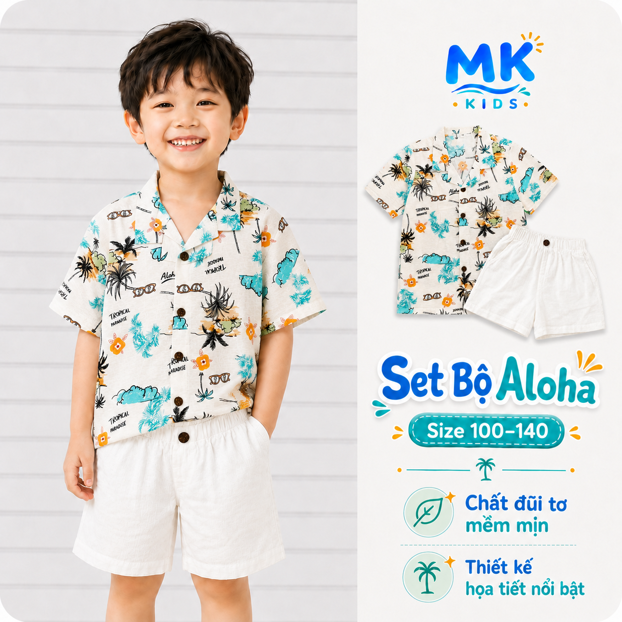 Set bộ đũi bé trai Aloha