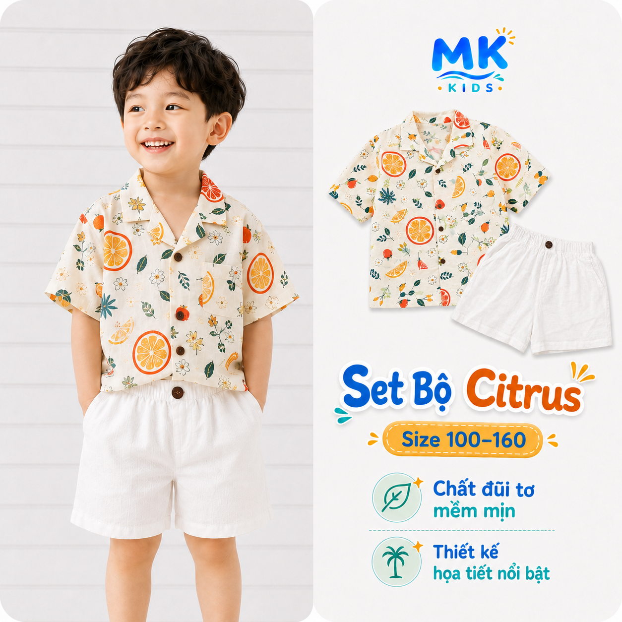 Set bộ đũi bé trai Citrus