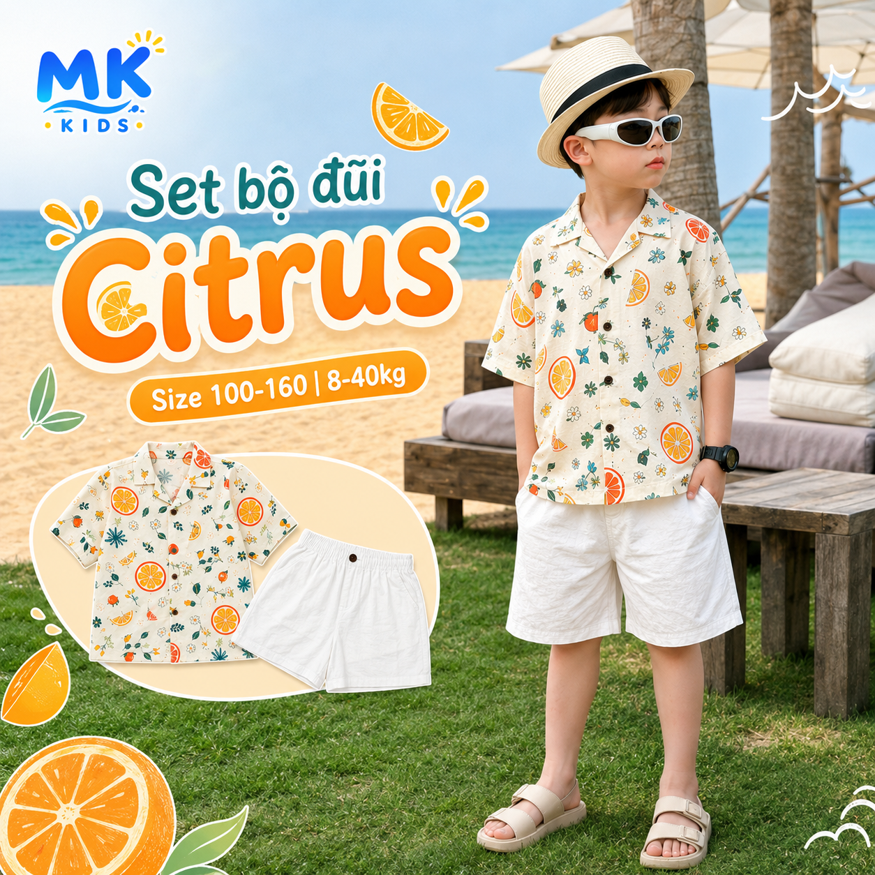 Set bộ đũi bé trai Citrus