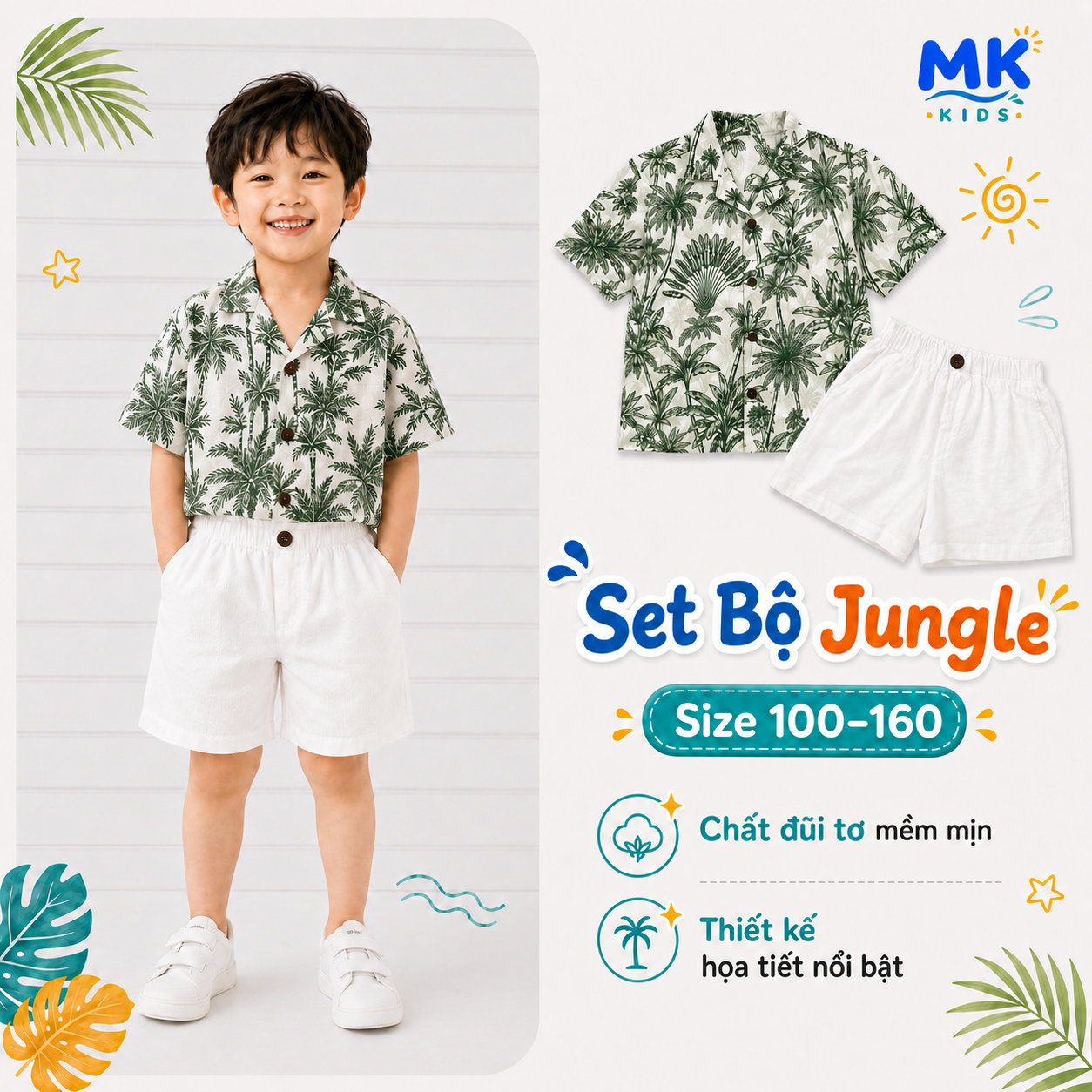 Set bộ đũi bé trai Jungle