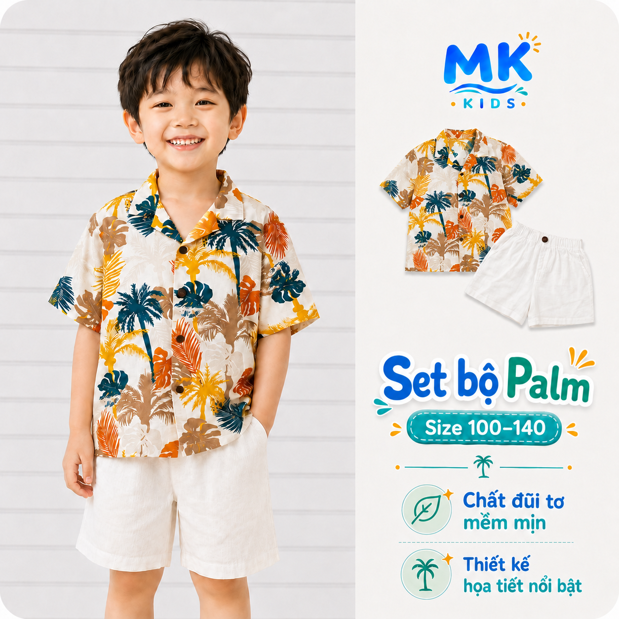 Set bộ đũi bé trai Palm
