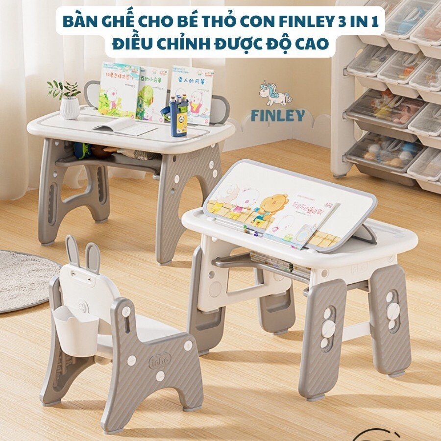 Bộ bàn ghế nhựa - bảng vẽ cho bé FINLEY