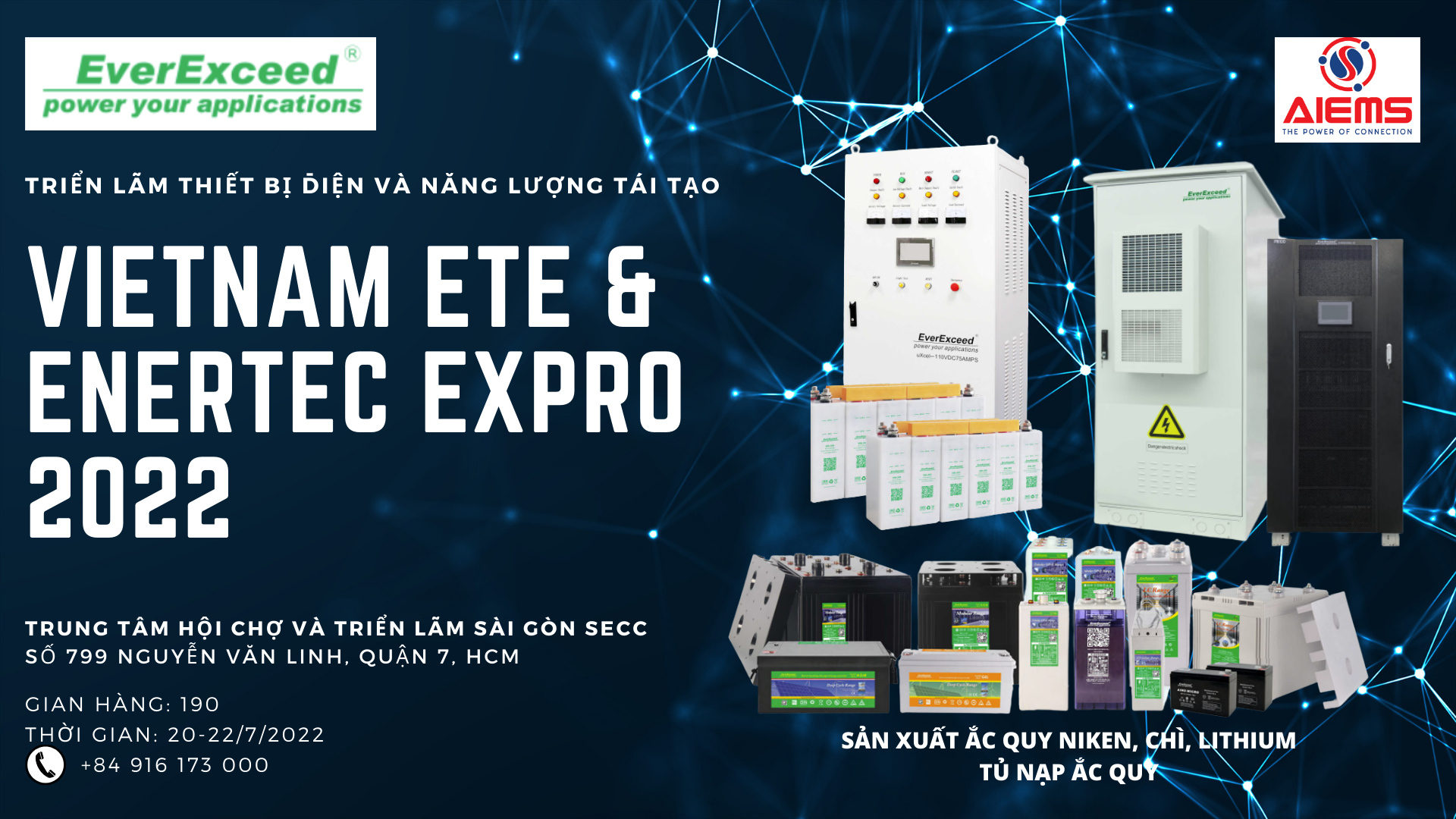 EMD - ĐỐI TÁC ỦY QUYỀN CỦA EVEREXCEED TẠI VIỆT NAM CÓ MẶT TRONG SỰ KIỆN TRIỂN LÃM QUỐC TẾ VIETNAM ETE & ENERTEC EXPO 2022