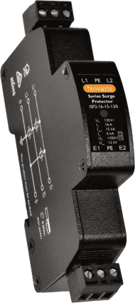 J313-3 Novaris ISP2-16-15-130 Isolated Series surge protector, 2 pole, 16A, 15kA, 130VAC