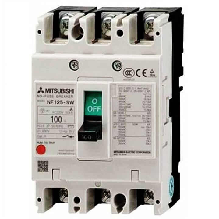 F203-348 Aptomat tự động dạng khối Mitsubishi MCCB NF400-REW 3P 400A 125kA