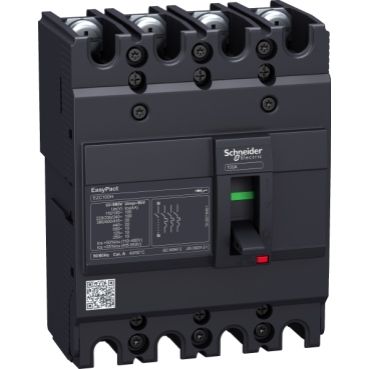 Bộ ngắt mạch EZC100N4080 Schneider EZC100N 15kA @ 415V 4P 80A