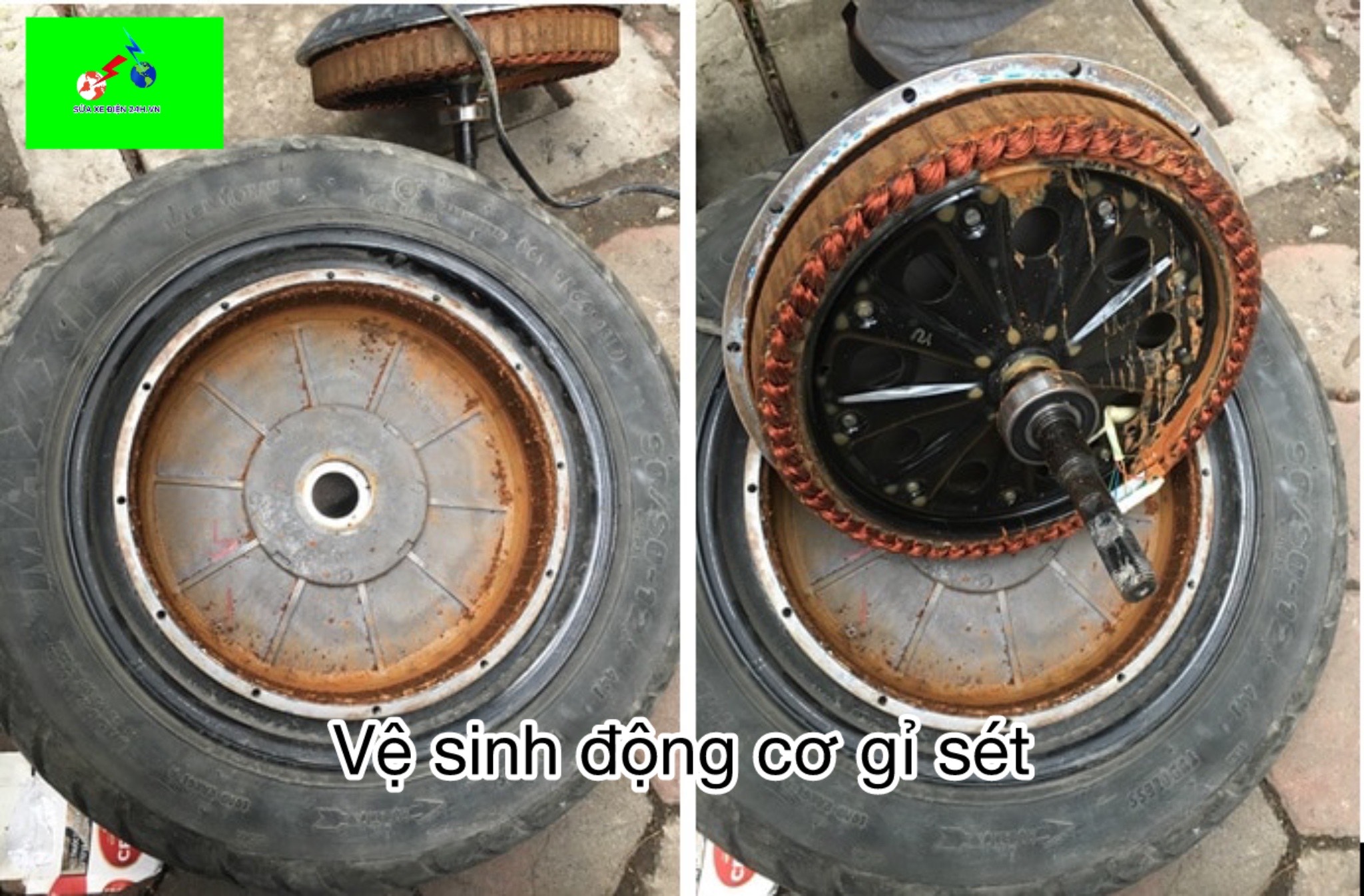 Vệ sinh động cơ bị gỉ sét