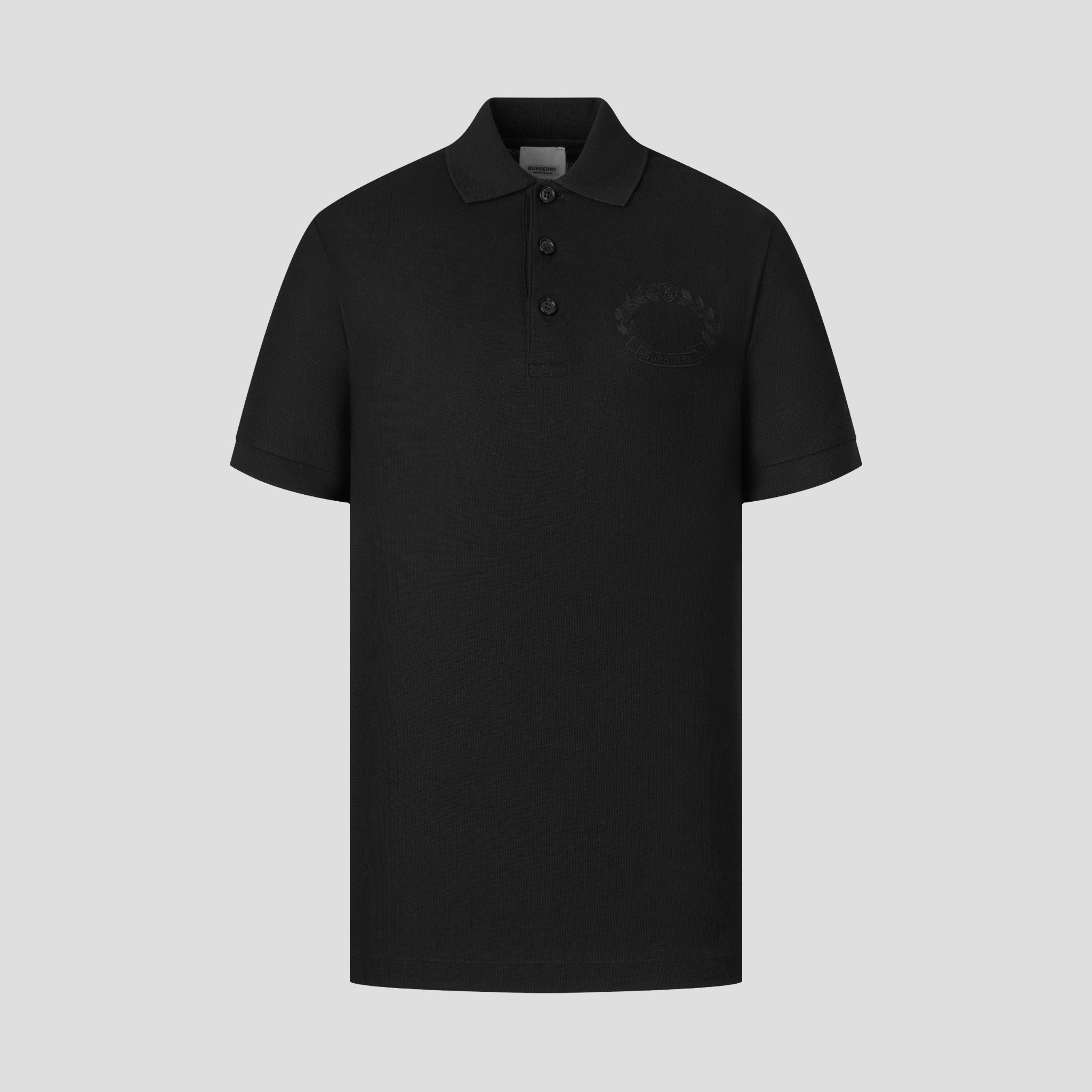 Áo Polo Burberry Black With Logo Embroidered - 80651791007