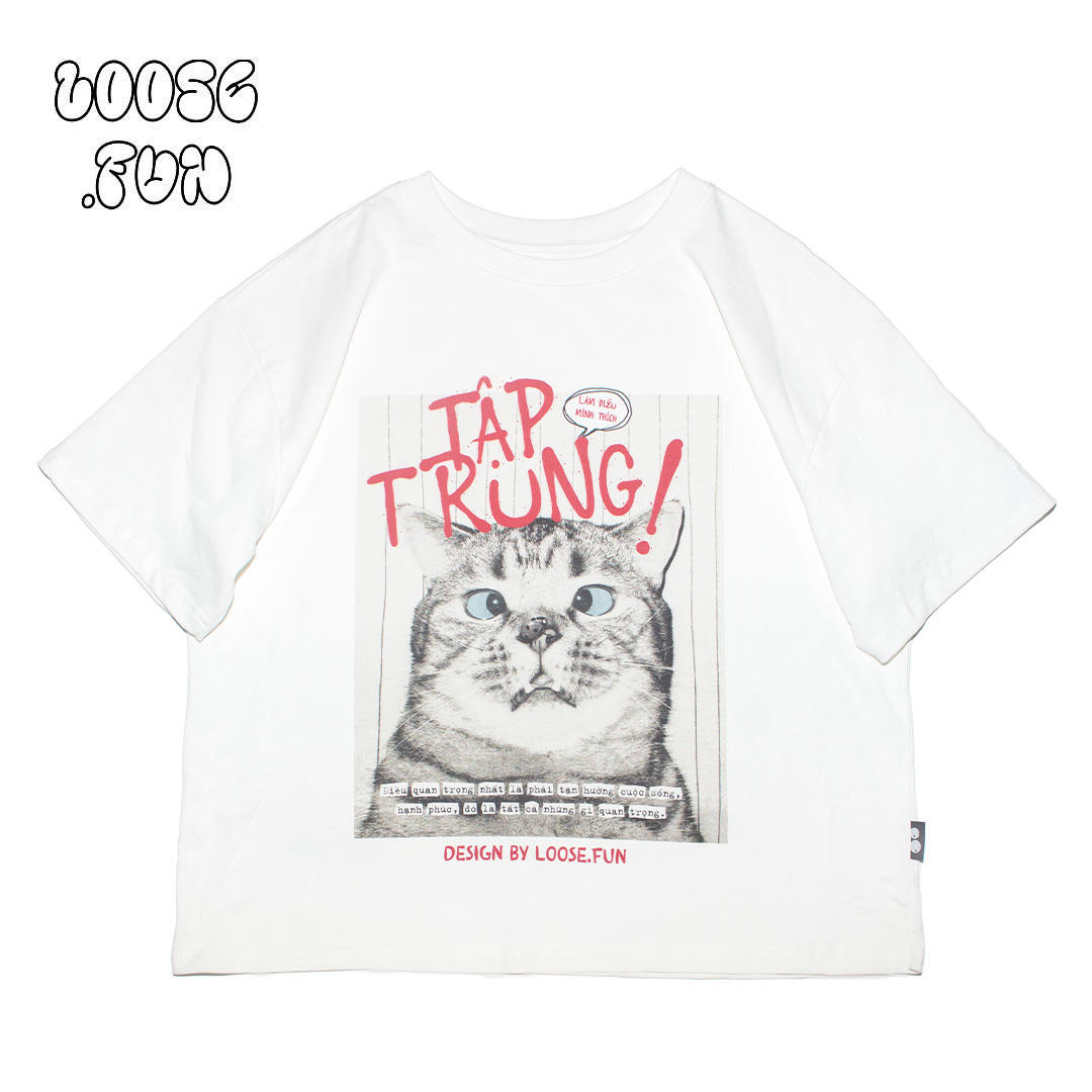Áo Mèo Tập Trung Loose.fun