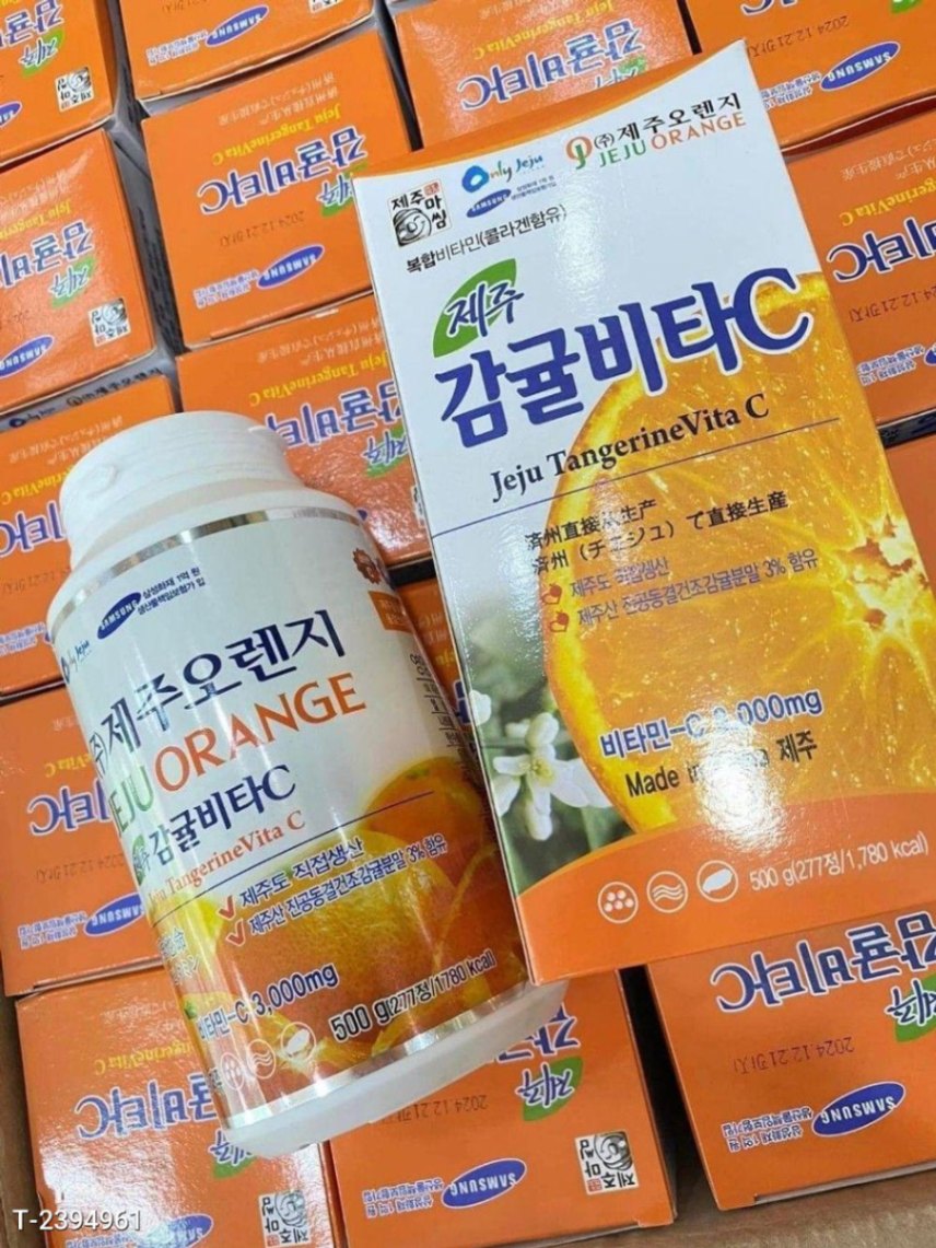 Viên ngậm Vitamin C Jeju Tangerine Vita C Hàn Quốc tăng cường sức đề kháng 🍊🍊 Hộp 500gr (277 viên)