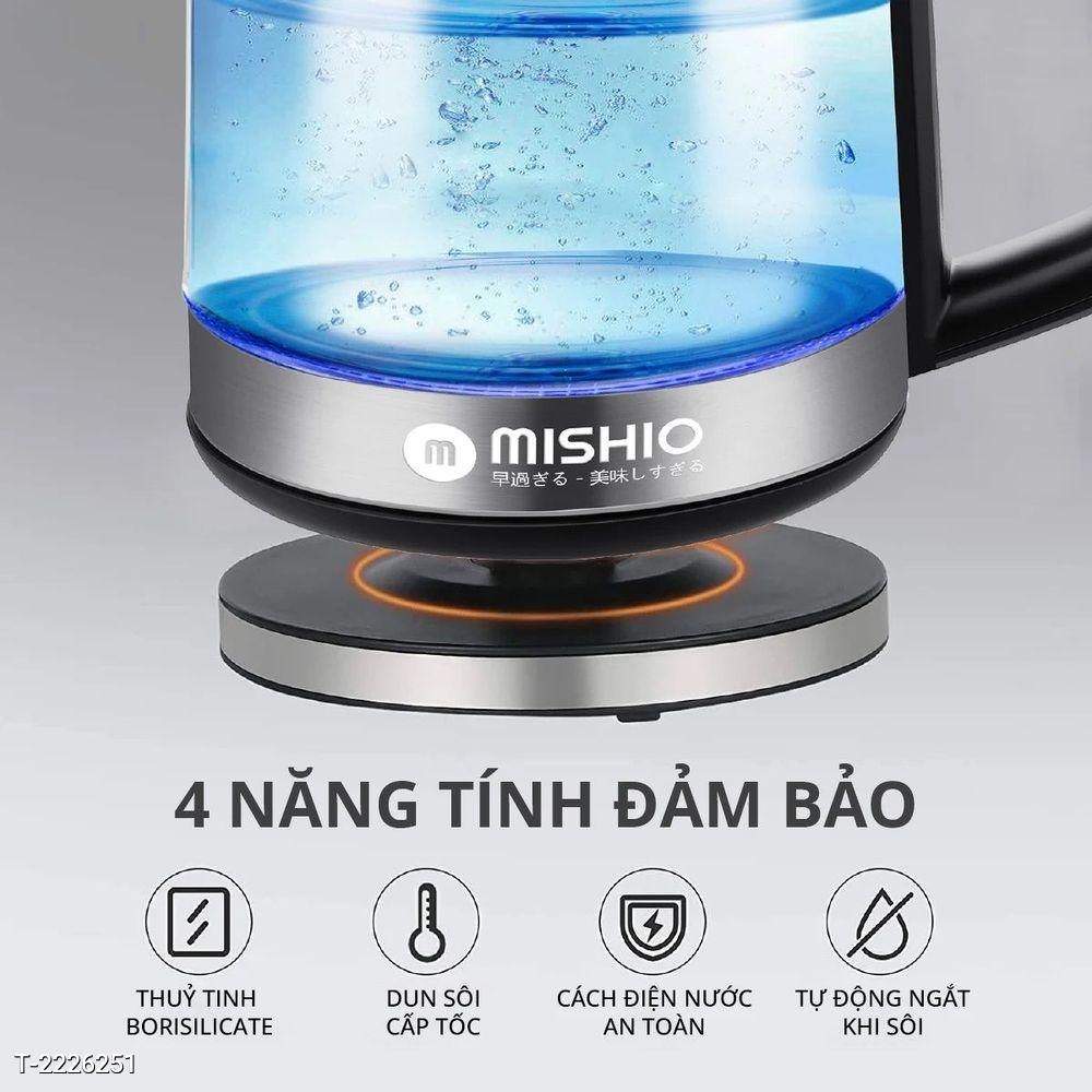 BÌNH ĐUN 1.8L THỦY TINH BOROSILICATE MÂM INOX 304 MK341 - MISHIO