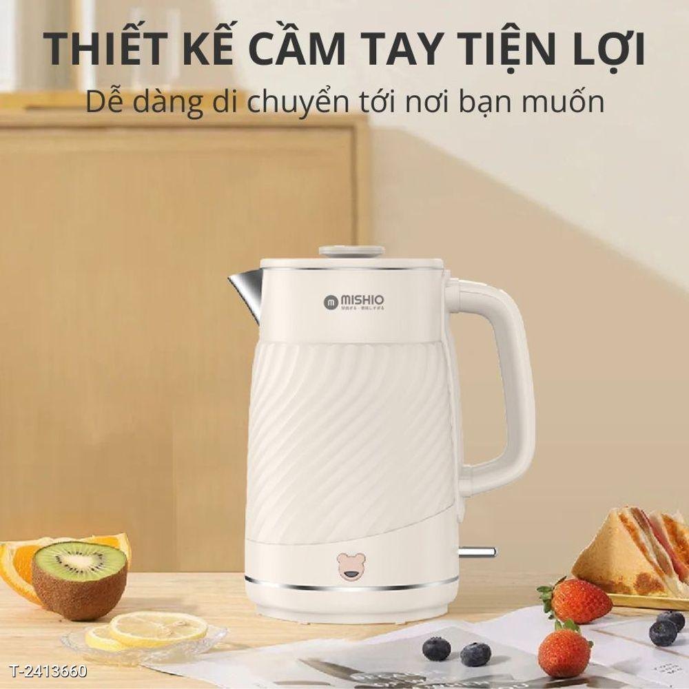 Ấm thuỷ giữ nhiệt 1.7 Lít Mishio MK385 inox 304