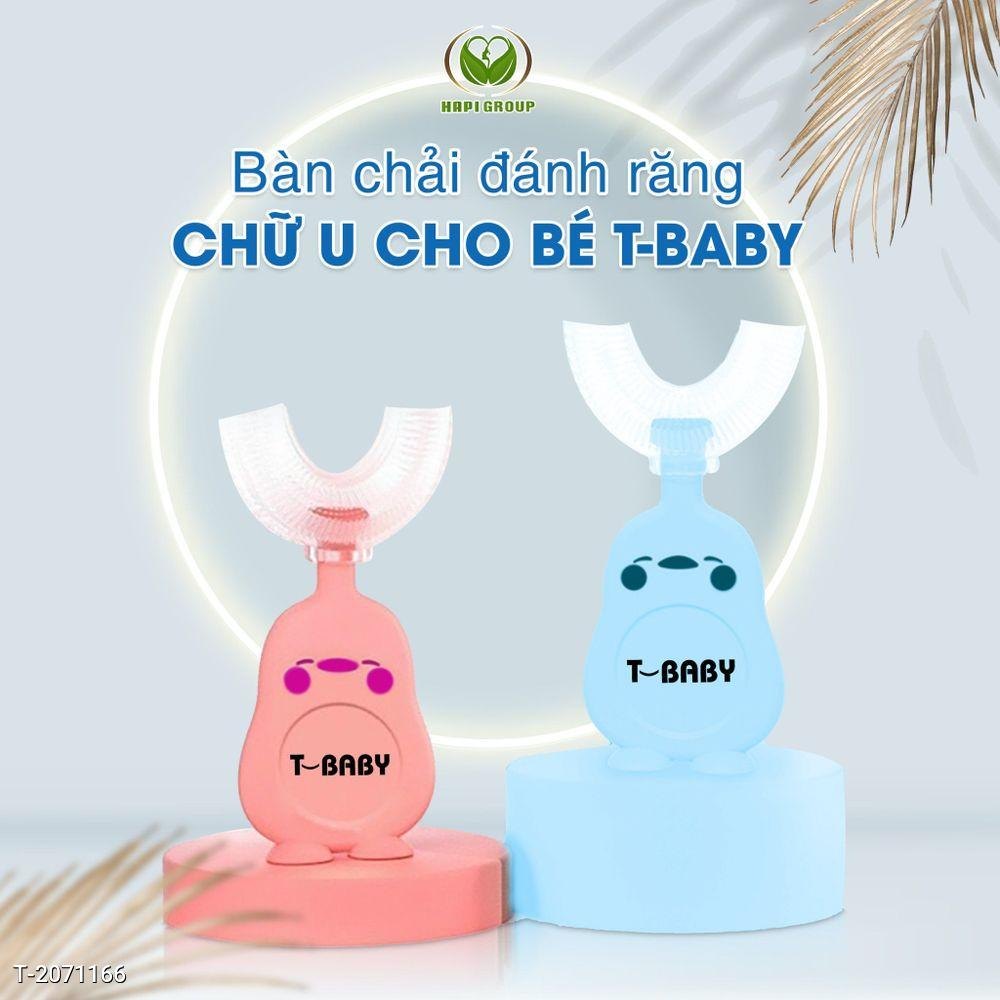 Bàn chải đánh răng cho bé T - Baby chữ u chất liệu Silicon chịu được lực cắn, cho bé từ 2 tuổi trở lên